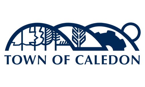Logo of the Town of Caledon featuring a stylized landscape with trees, a mountain, and a river, with the text 'Town of Caledon' underneath.