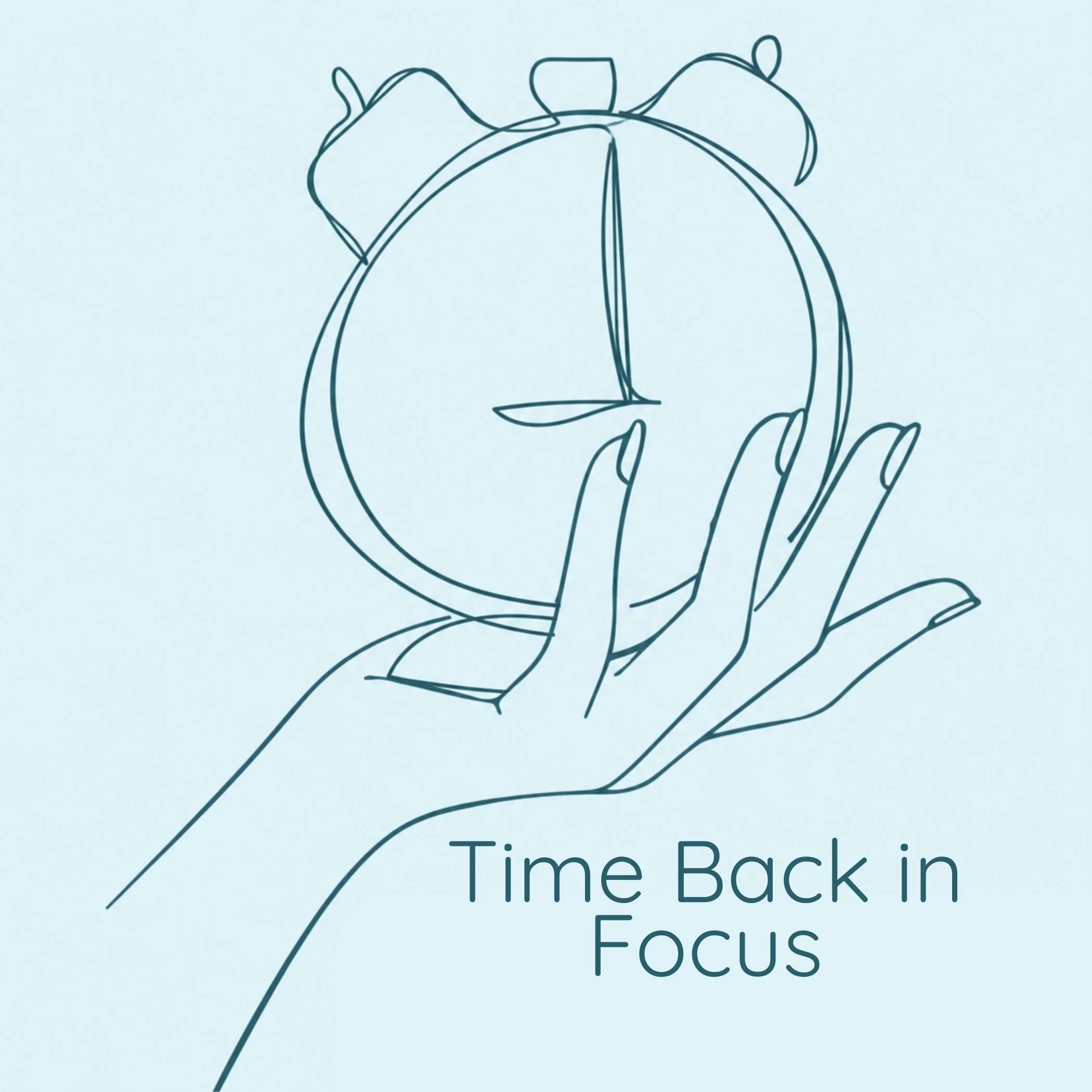 Illustration of a student’s hand holding a clock to show more free time after starting ADHD medication in Des Moines, Iowa