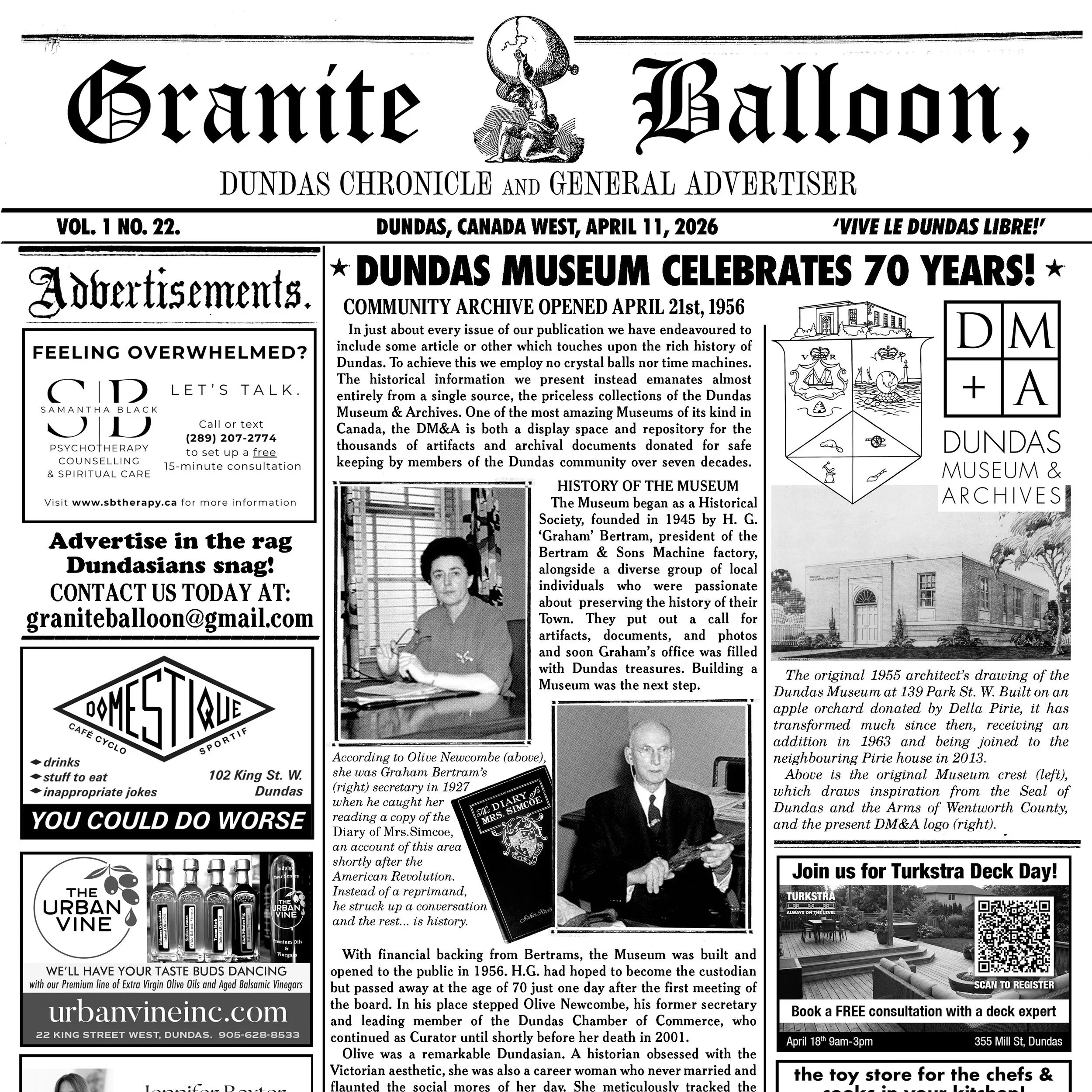 Vol 1. No 22. April 11, 2026