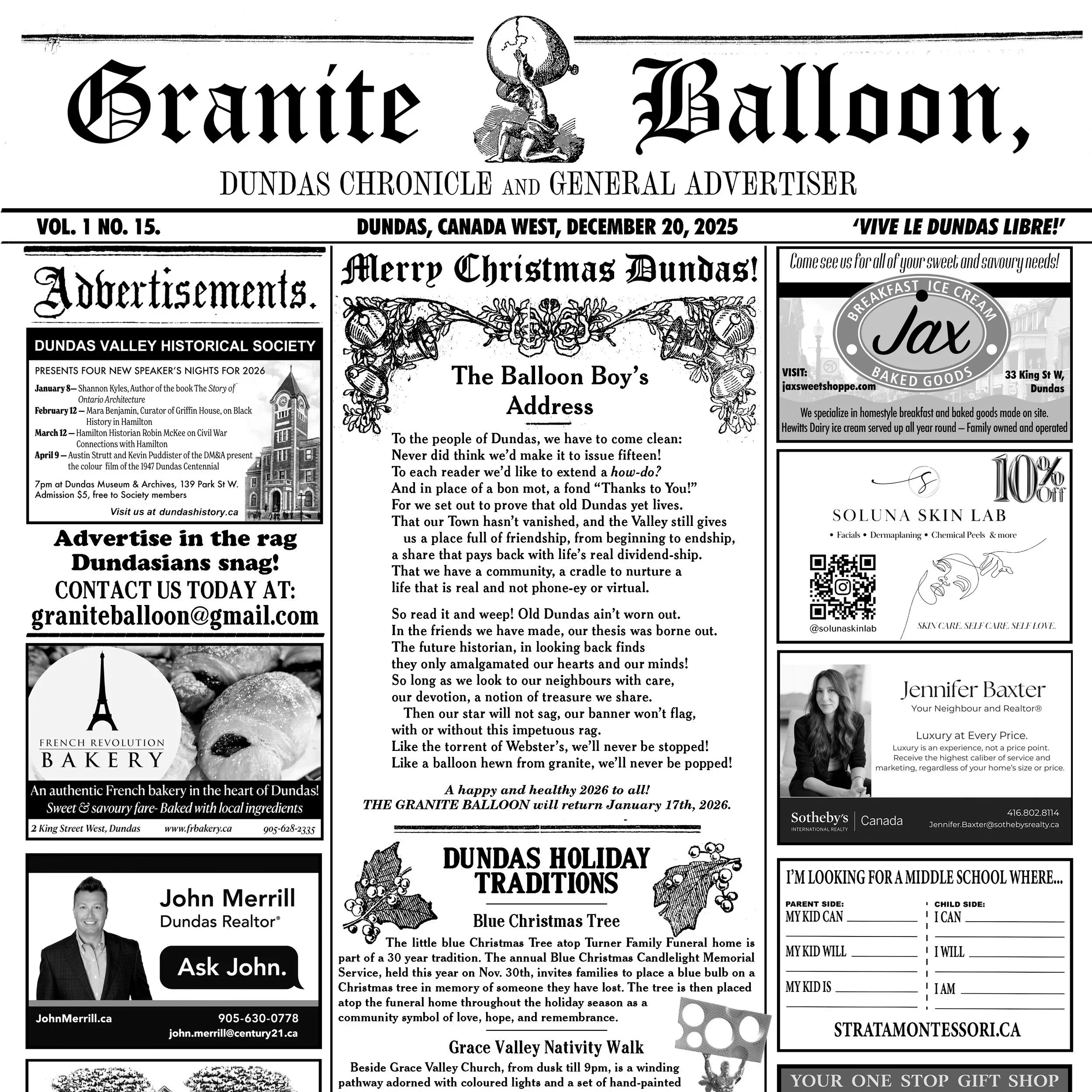 Vol 1. No 15. December 20, 2025