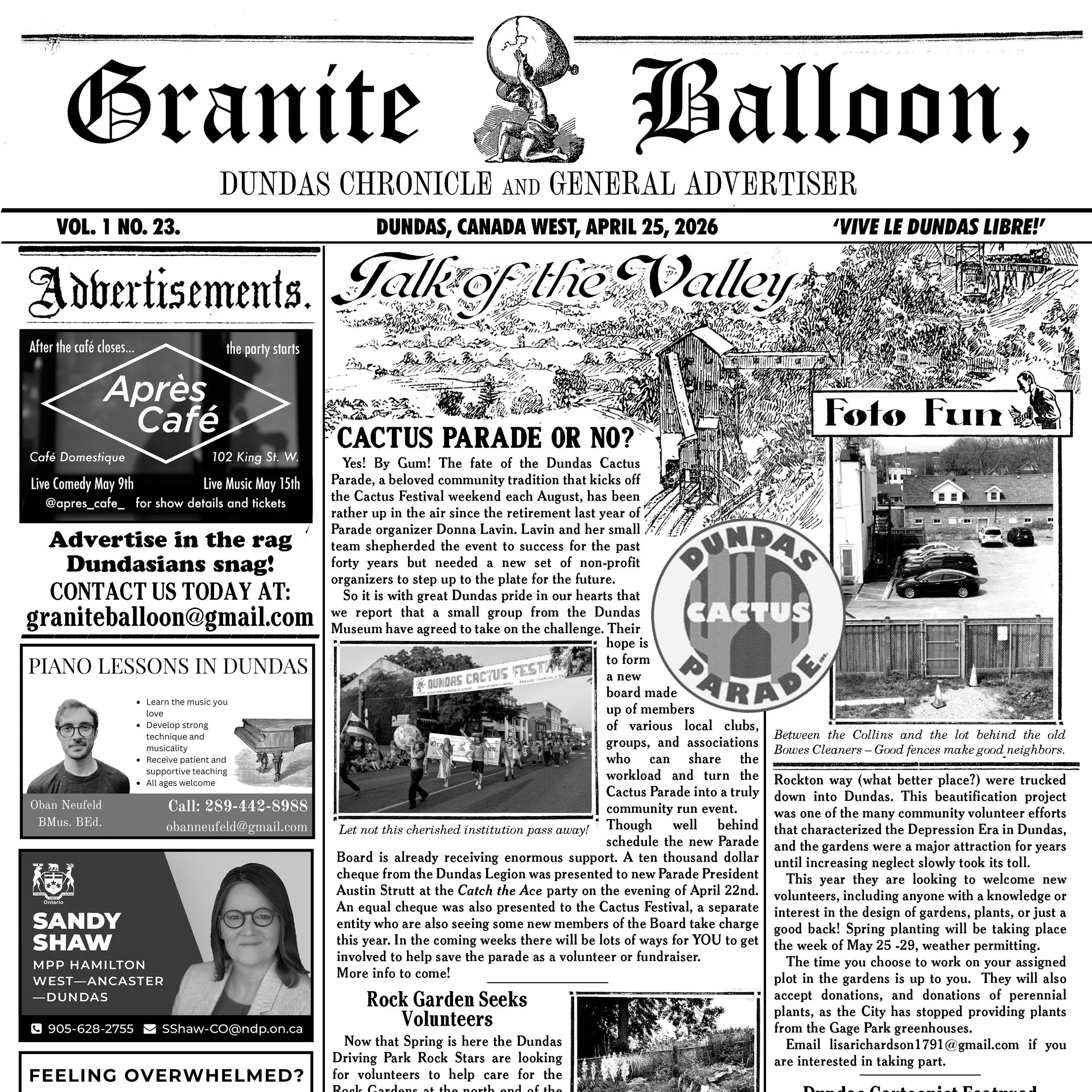 Vol 1. No 23. April 25, 2026