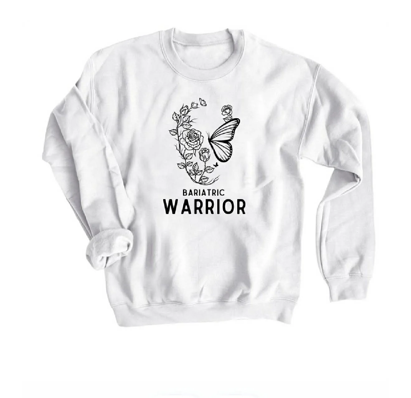 Bariatric Warrior White OG Unisex Crewneck Sweatshirt