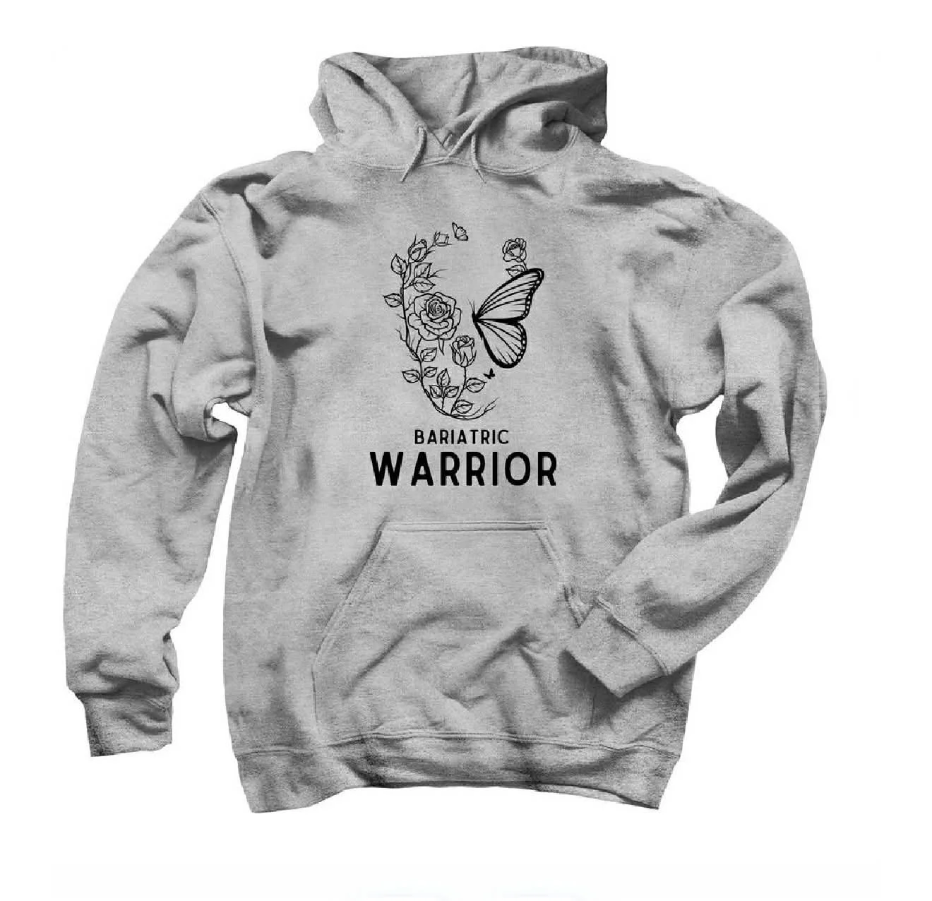 Bariatric Warrior OG Print Gray Unisex Pullover Hoodie