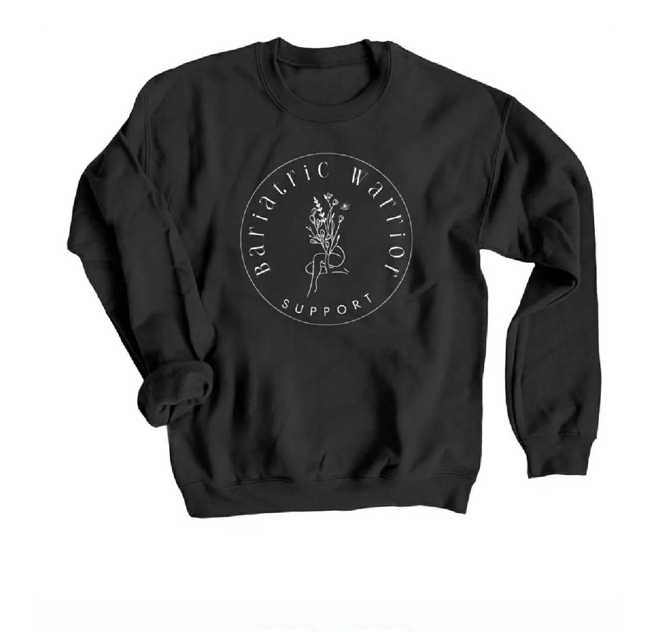 Bariatric Warrior Black Unisex Crewneck Sweatshirt