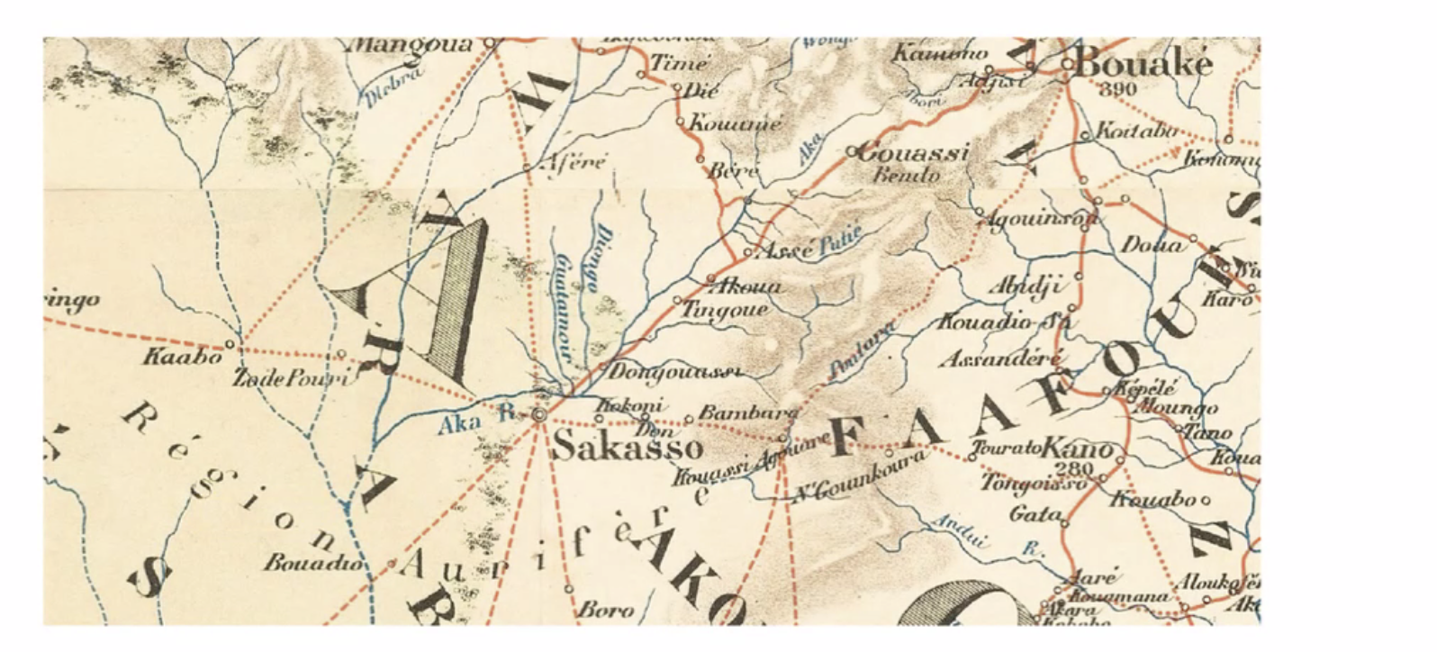 Fragment of a vintage map