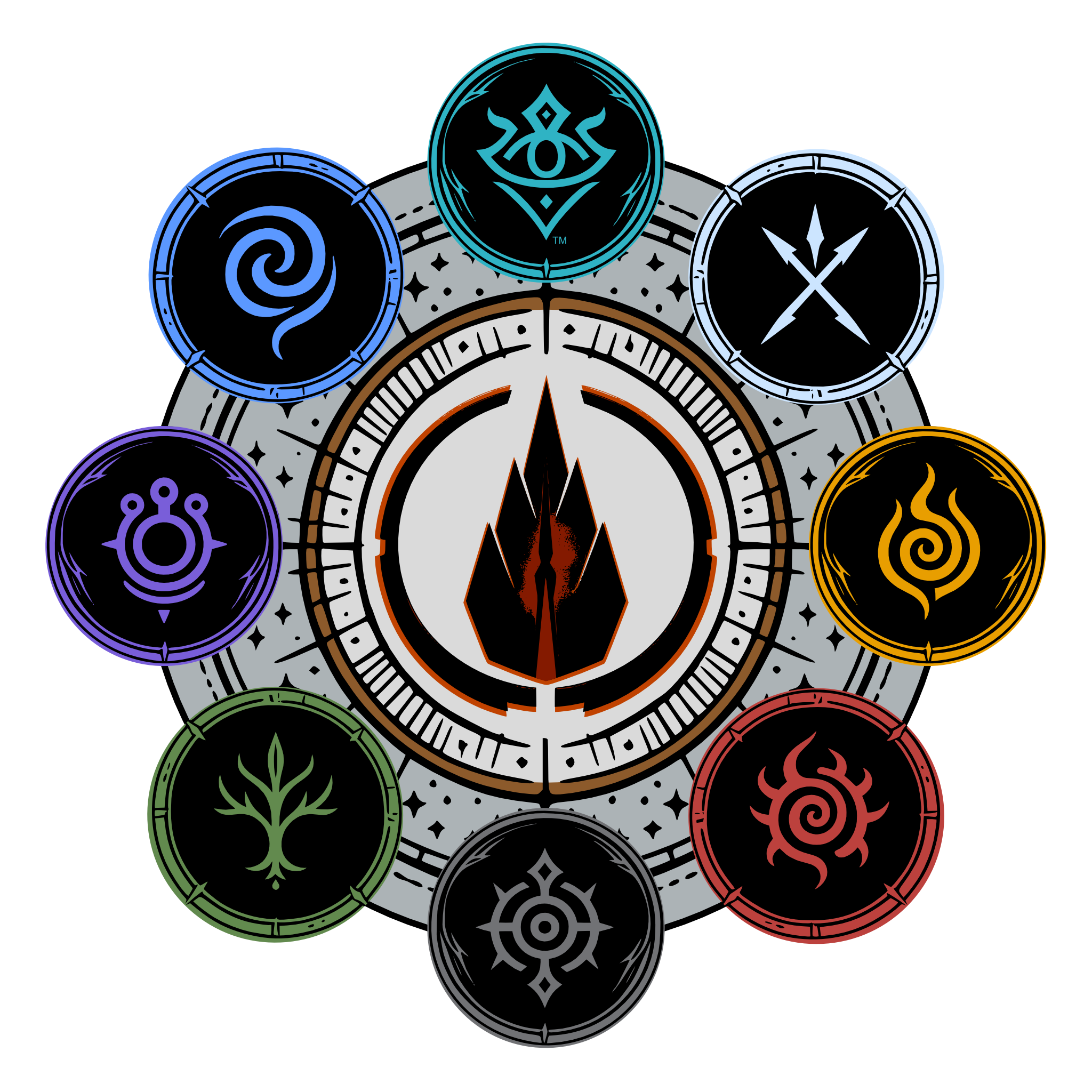 Arcane symbol representing the world and mythos of Chronicles of Arynbel.