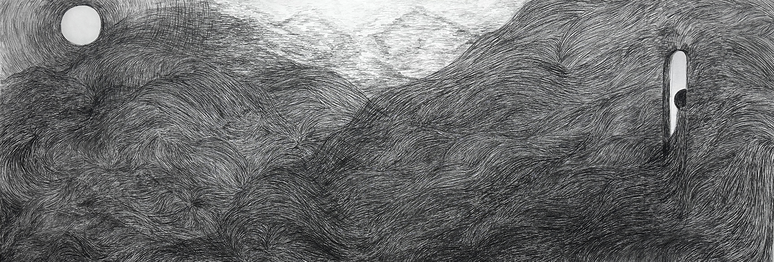 Dreamscape 3, 2025 charcoal on paper