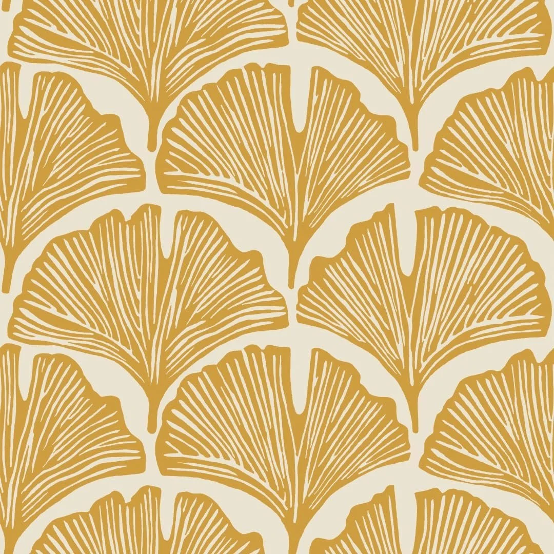 Feather Palm Wallpaper - Mustard.jpg