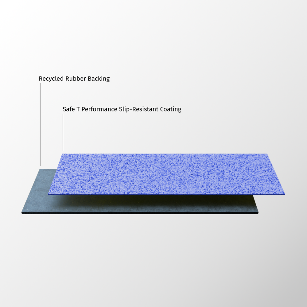 Safe-T Impact rubber-backed slip-resistant flooring