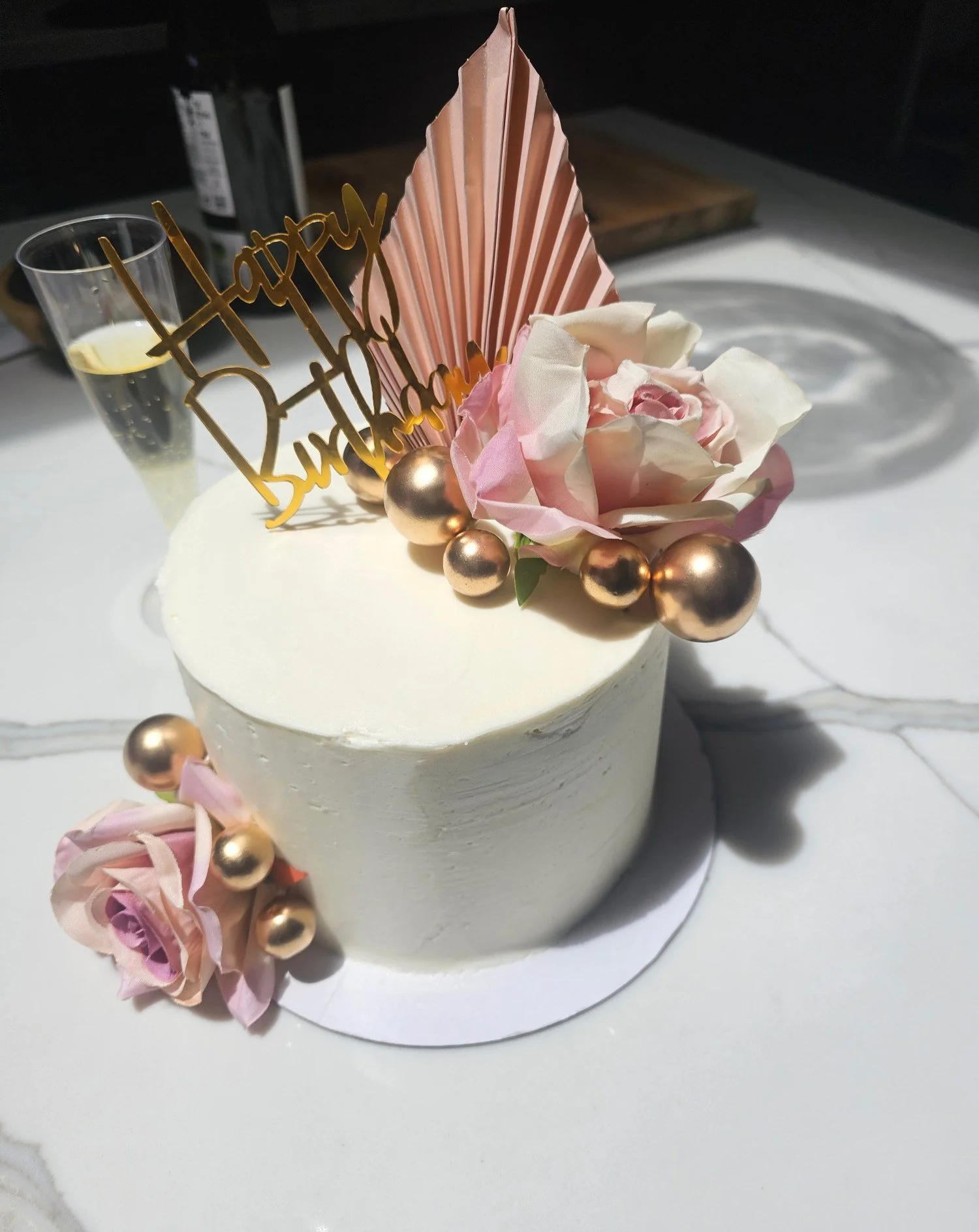 Glamorous Pink Birthday Cake