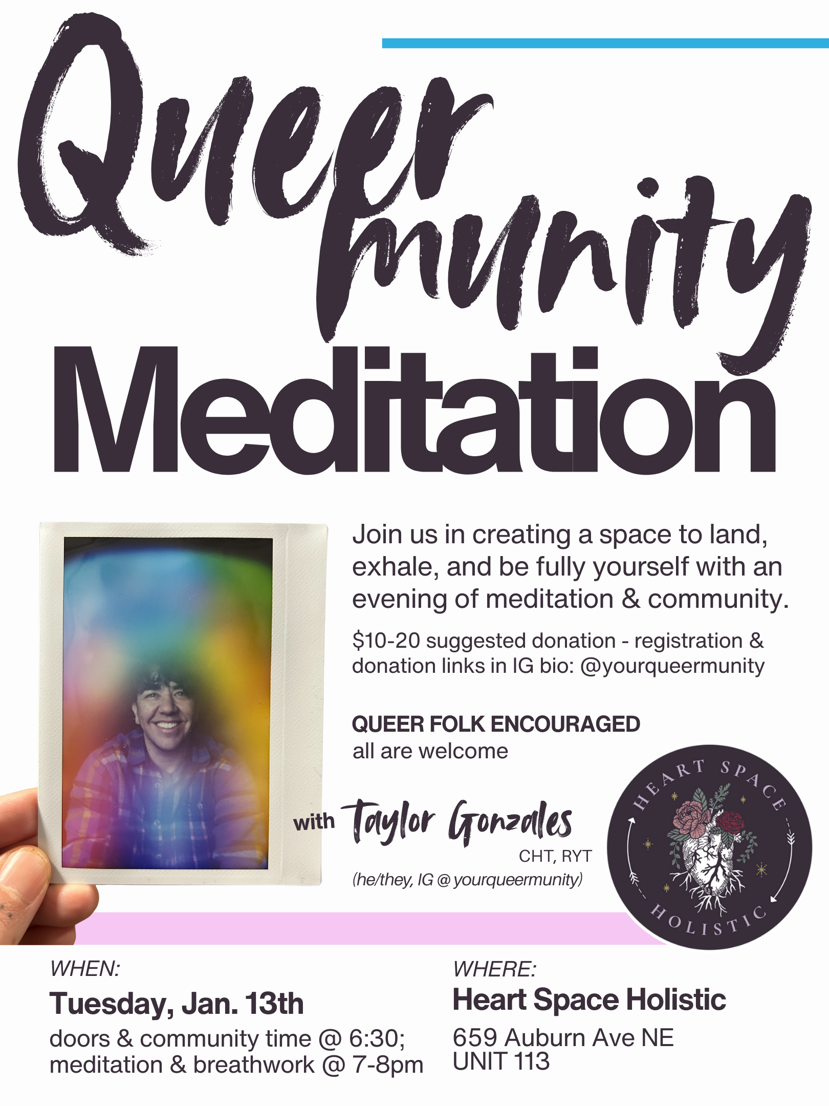 Queermunity Meditation @ Heart Space Holistic