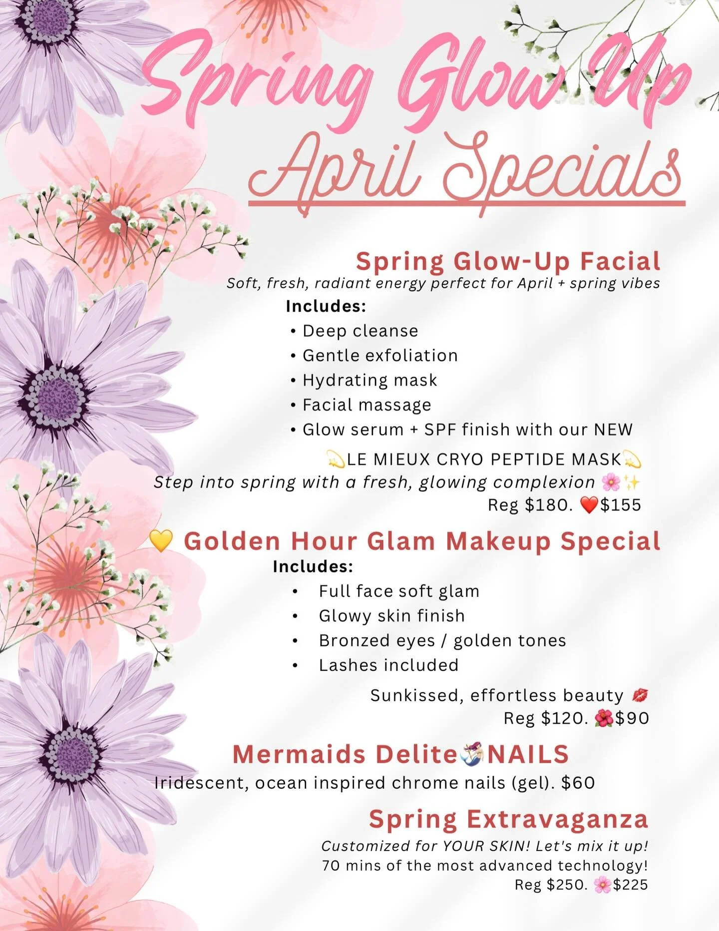 Whether your skin needs attention, you need some TLC, or some time to relax and breathe while getting pampered we are here for you!
If you need to refresh your look we have amazing make-up artists to deliver a 💫Glow Up💫 
Make your appt. today!
#glo