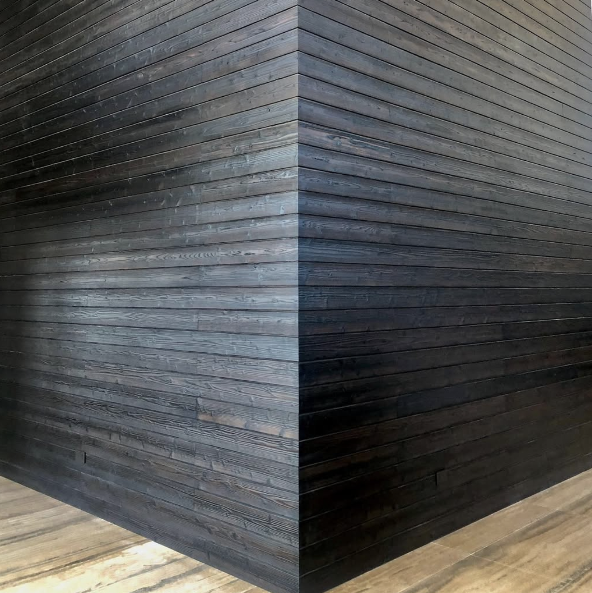 nashville shou sugi ban wall interior