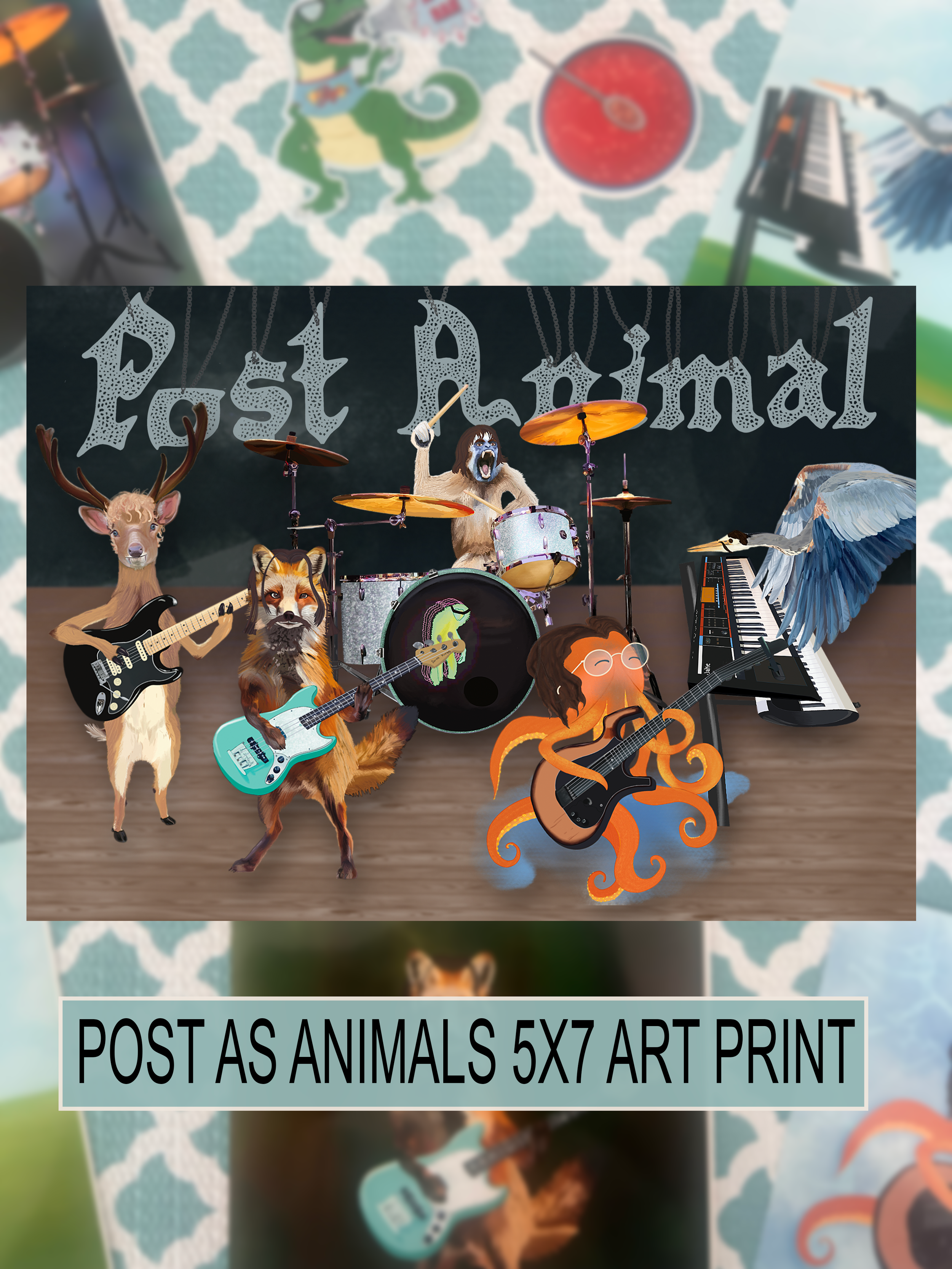 Post as Animals  5’’X7’’ Matte Print