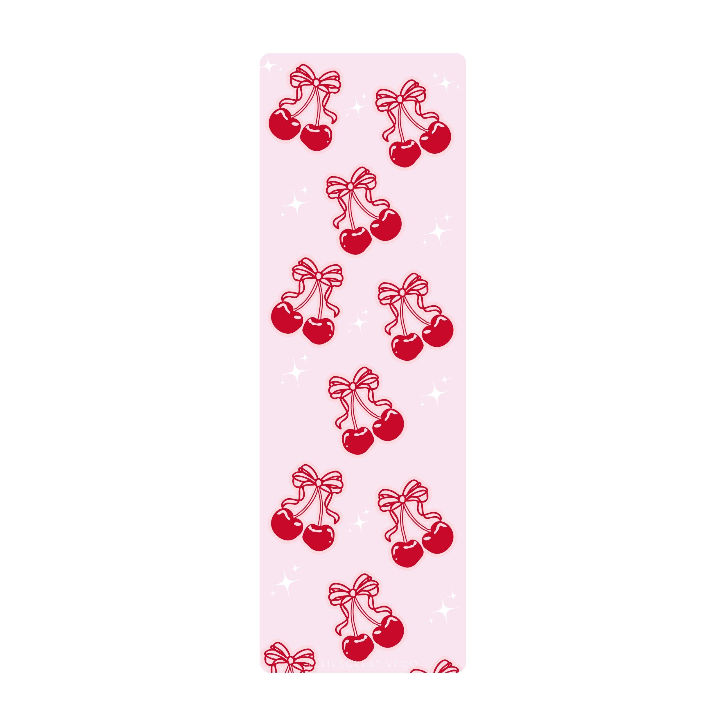 Pink Cherry pattern bookmark