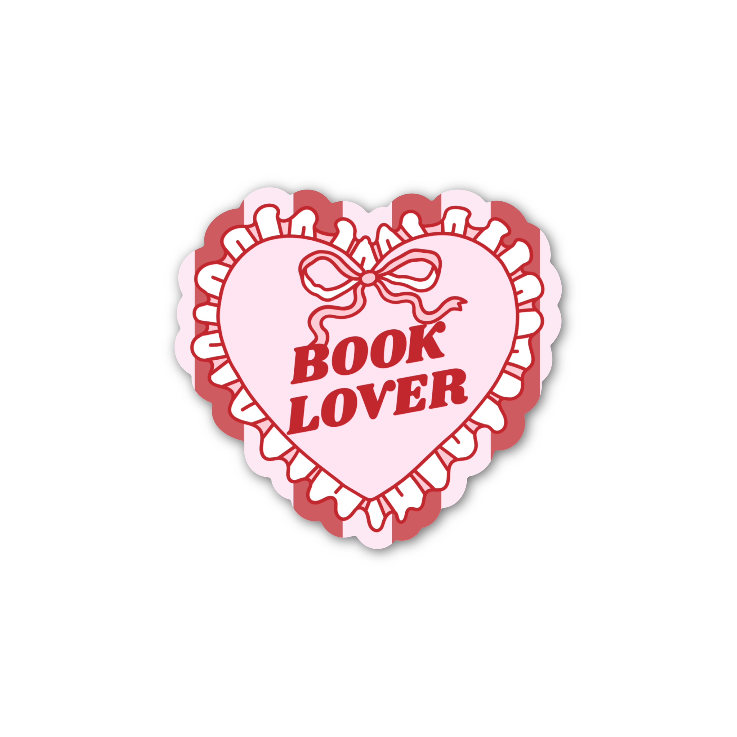 Book Lover striped sticker