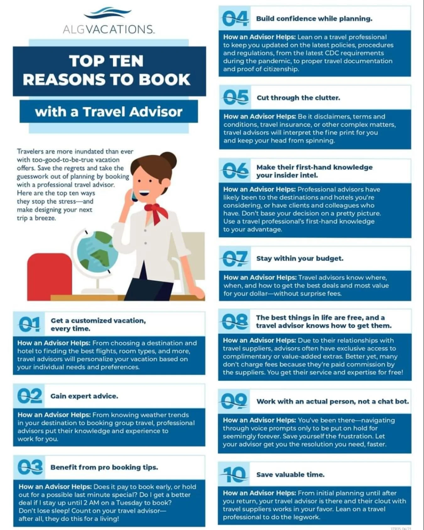 With the prevalence of booking trips online or with big box stores like Costco, many people wonder why they should bother working with a travel advisor. The truth is that booking on your own can be stressful and take a lot of time and research, espec