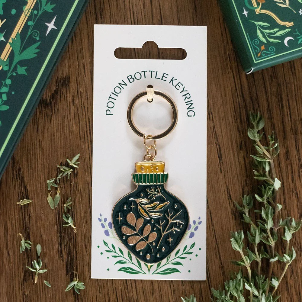 ✧ Green Witch Potion Bottle Keyring ✧