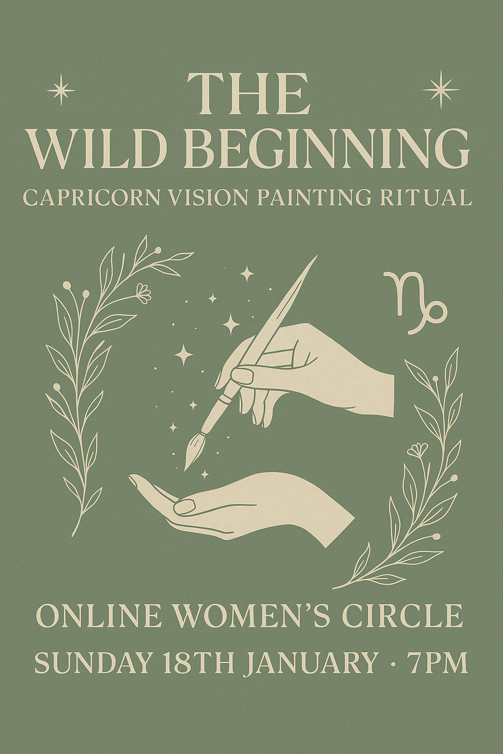 🌙 The Wild Beginning  A  New Moon Vision Painting Ritual-(online)