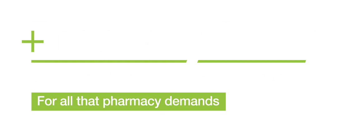 Logo of Walgreens pharmacy with green cross and slogan 'For all that pharmacy demands.'