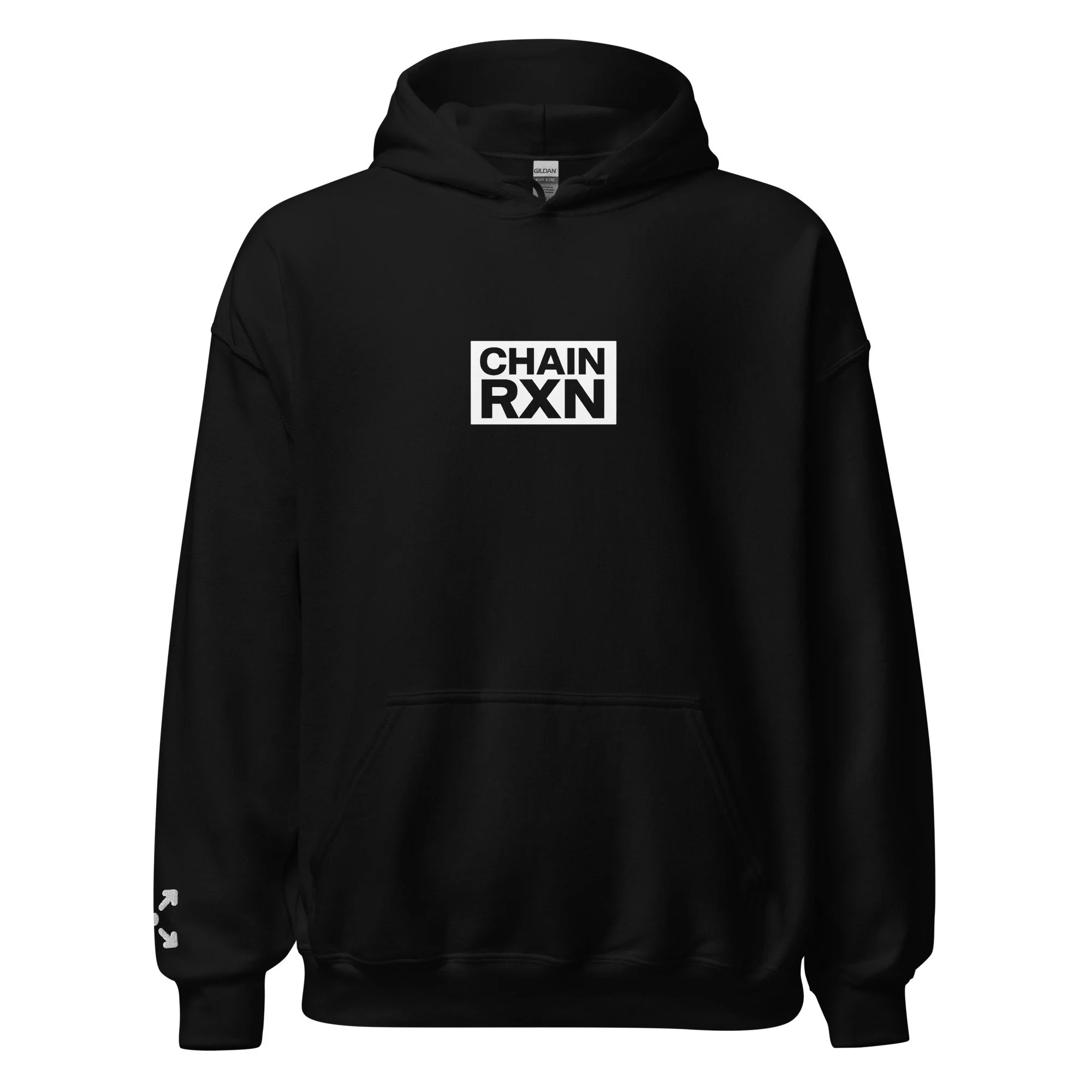 CHAIN RXN Label Unisex Hoodie - BLACK