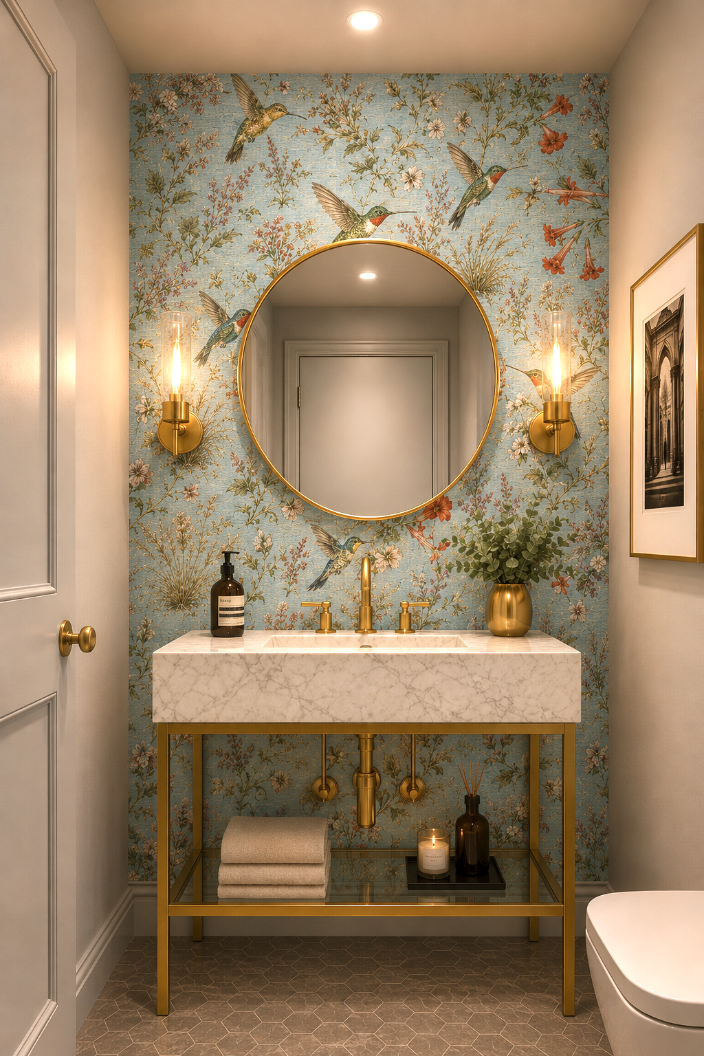 Humming Bird Powder Room Wall Accent.png
