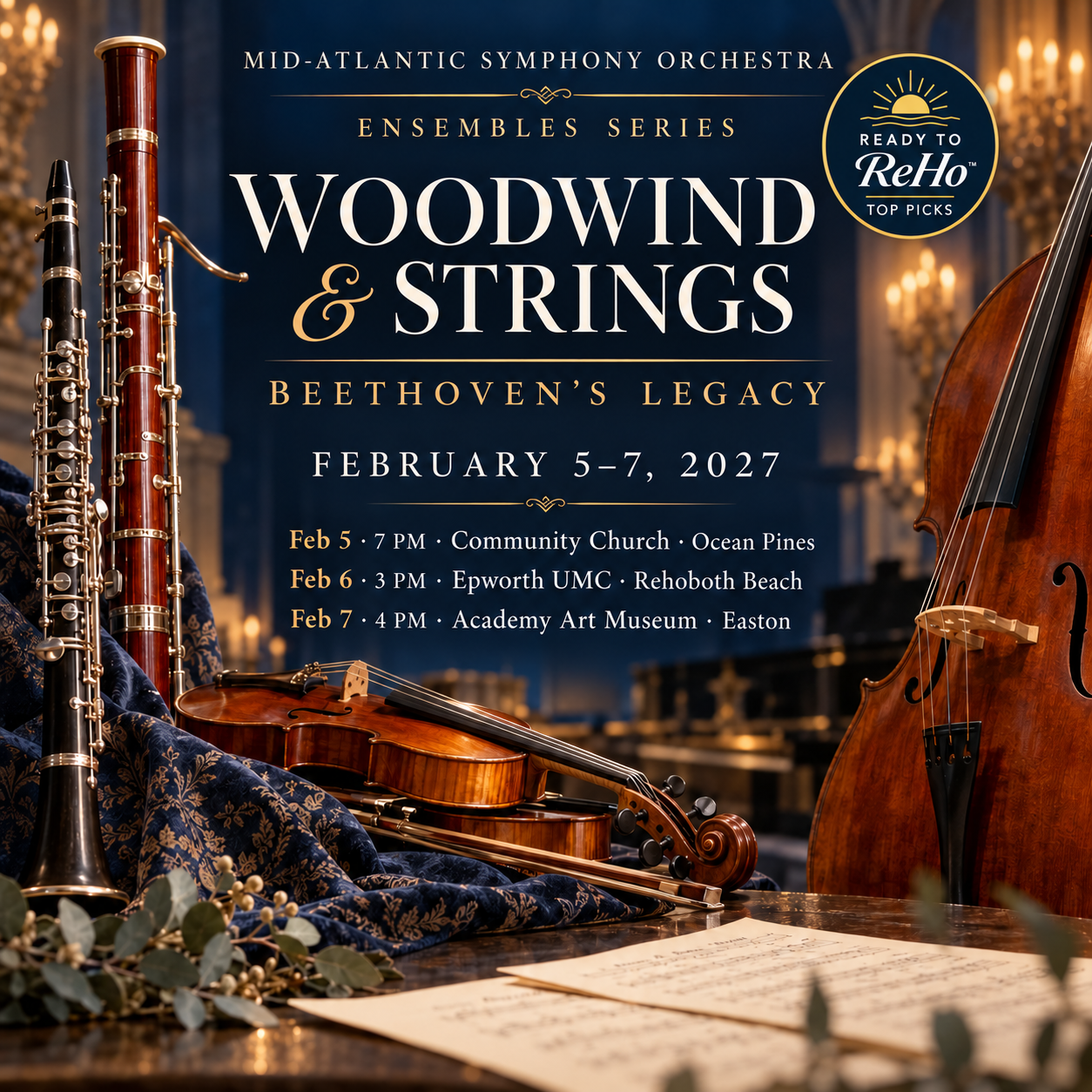 February Ensembles: Woodwinds &amp; Strings — Beethoven’s Legacy