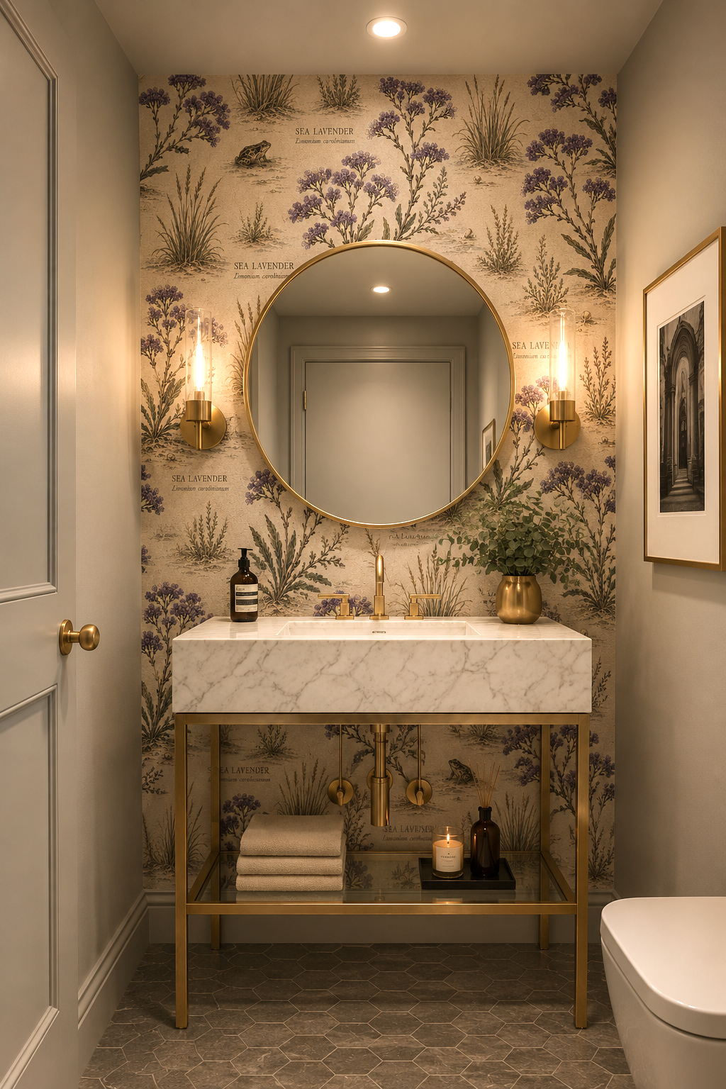 Sea Lavender Powder Room Accent Wall.png