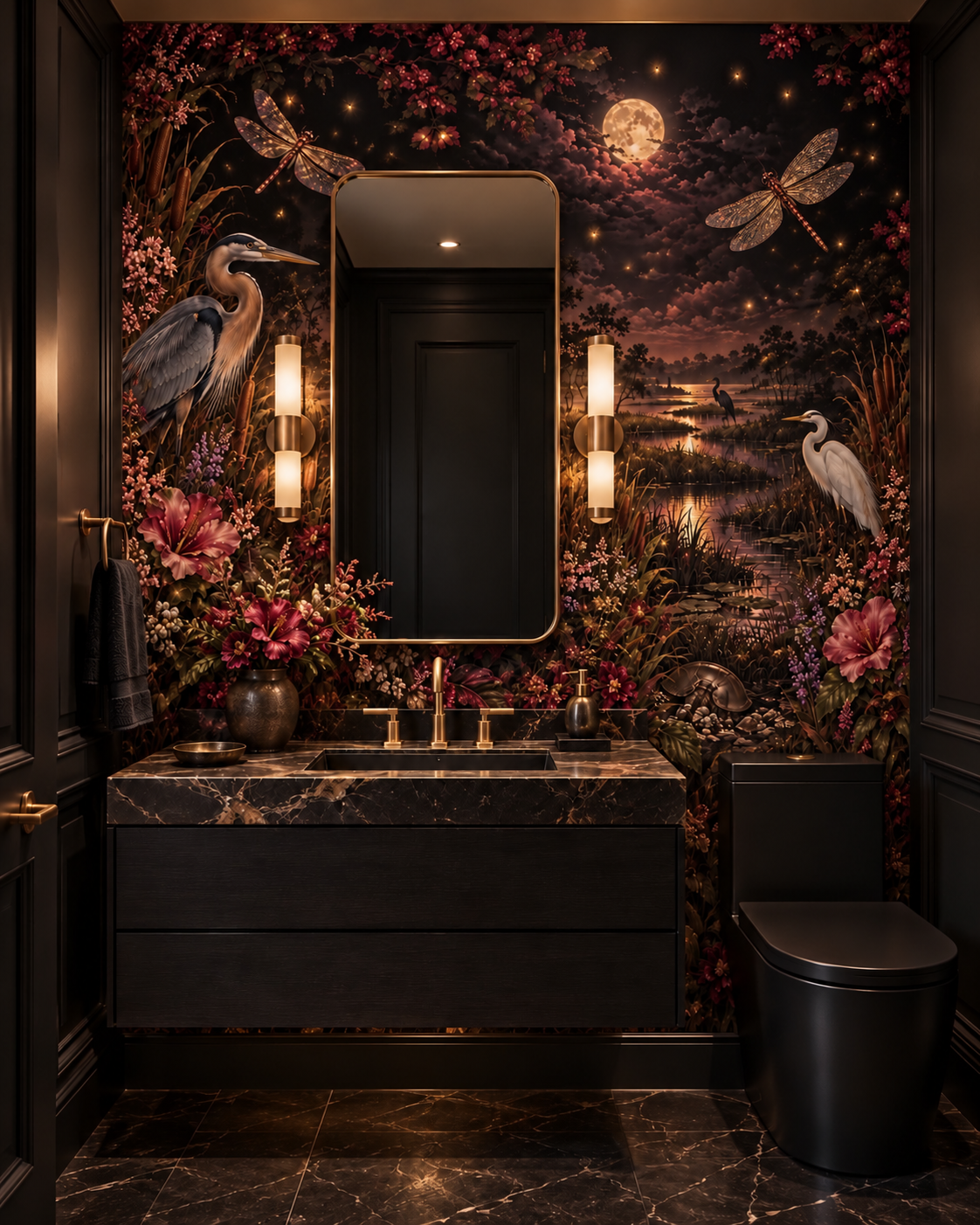Midnight Marsh Powder Room Reduced Scale Dragonflies.png