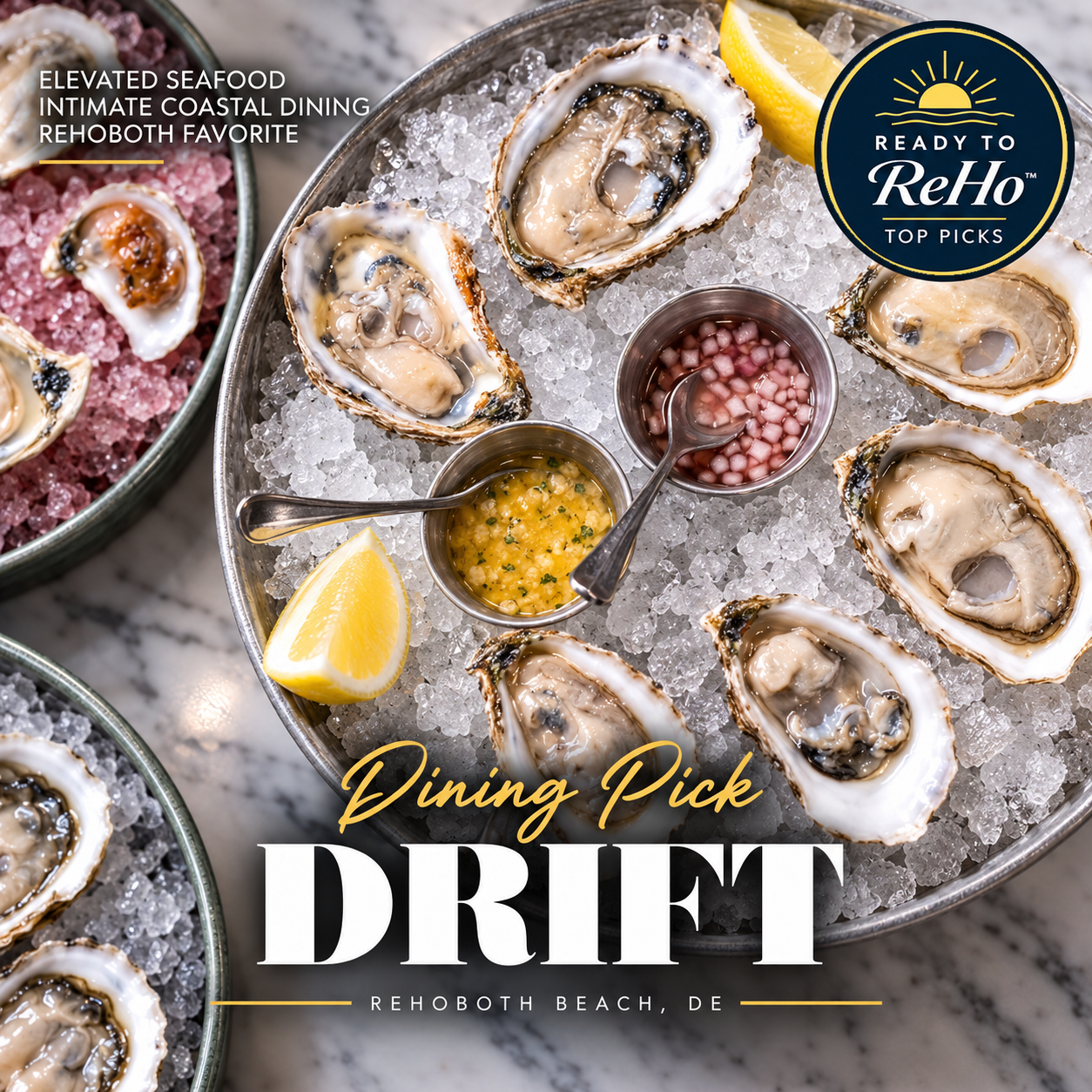Drift focuses on beautifully sourced seafood in an intimate setting, supported by a thoughtful beverage program and a strong sense of Mid-Atlantic place. The experience is refined but not fussy.