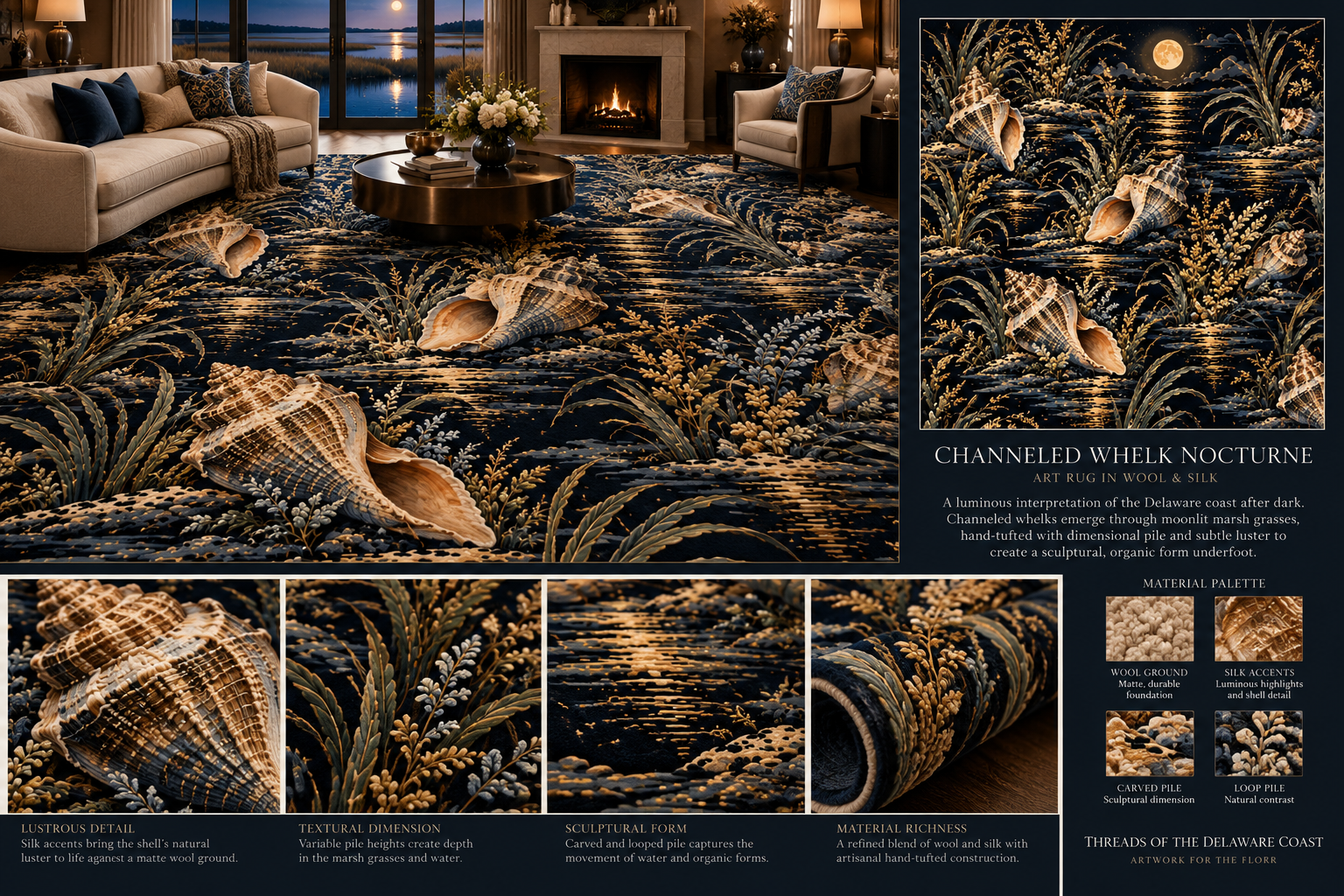 Channeled Whelk Nocturne Artisnal Rug.png
