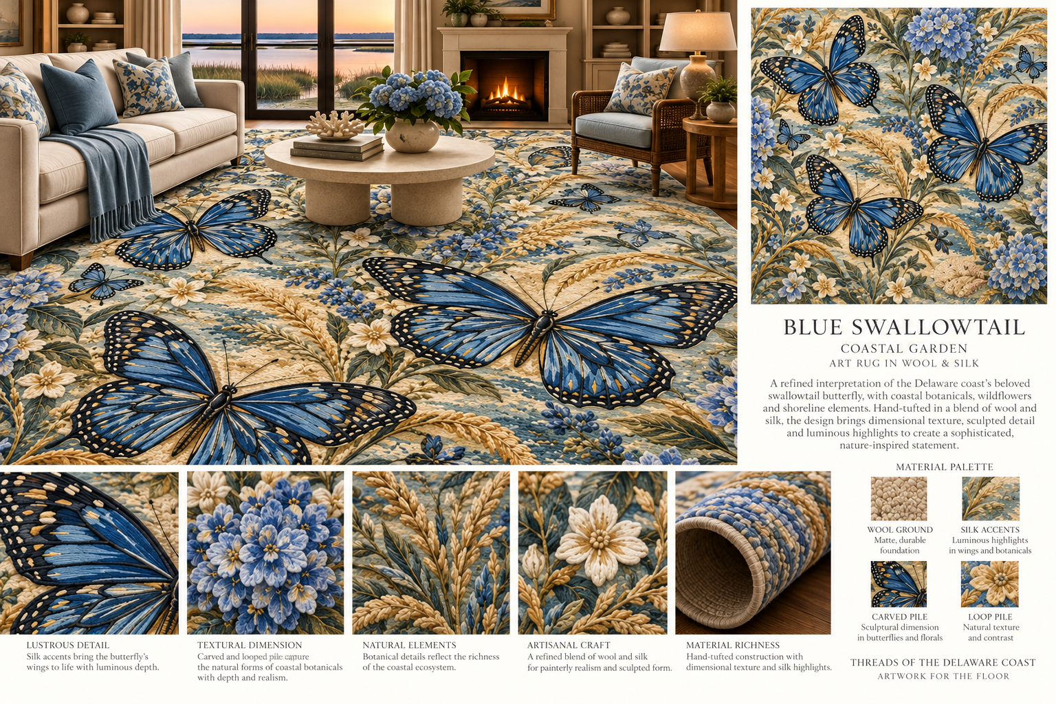Blue Swallowtail Artisnal Rug.png