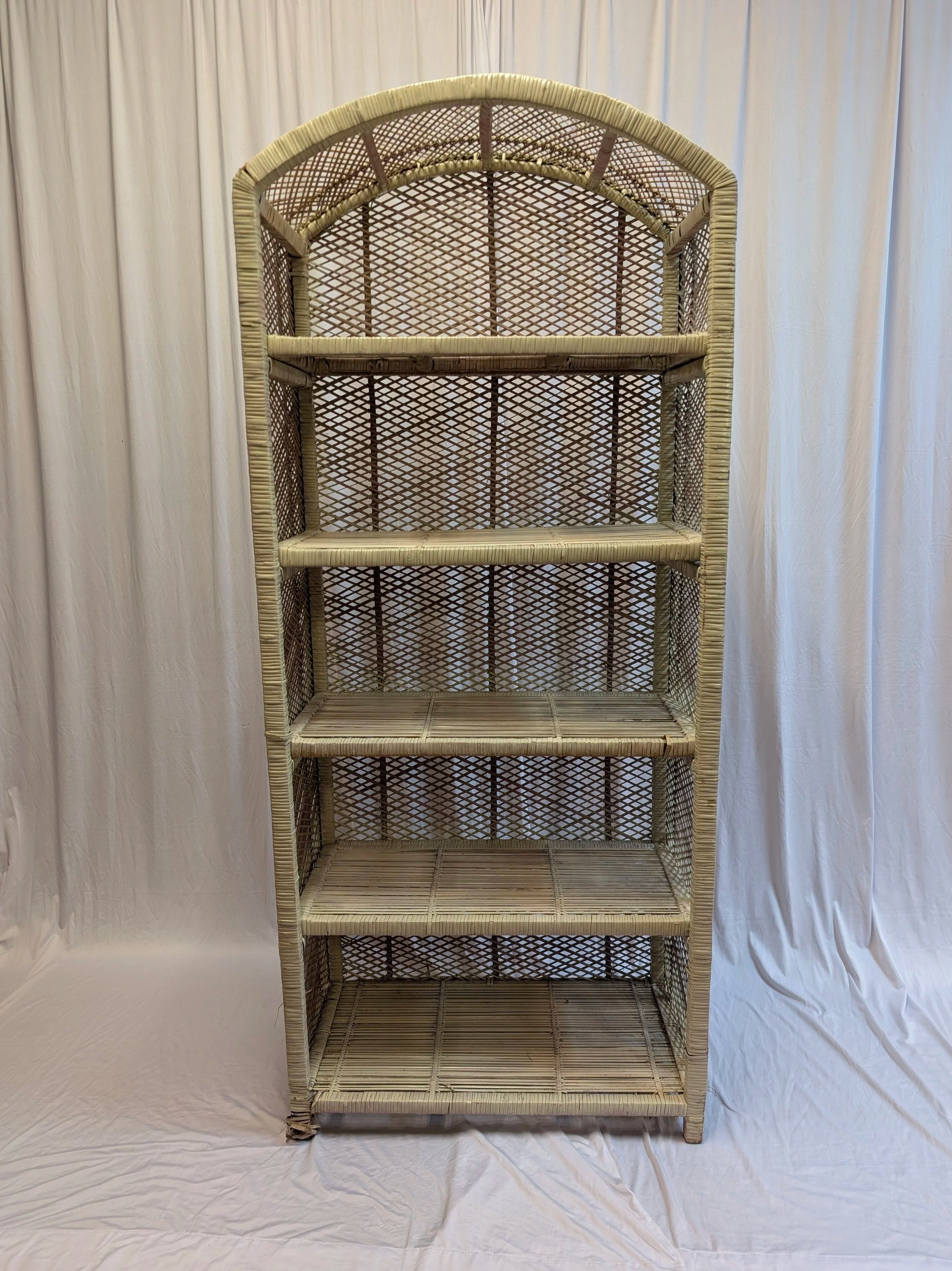 White Wicker Shelf