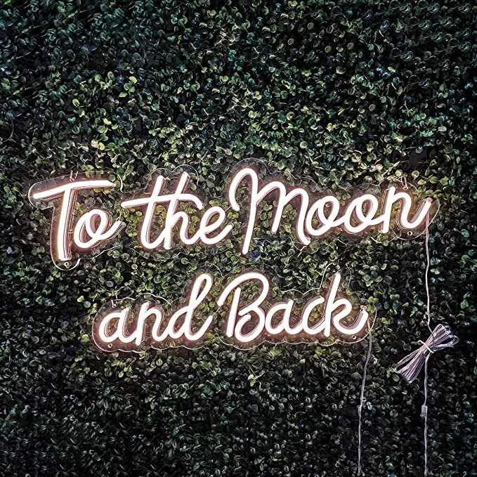 To the Moon and Back Neon Sign