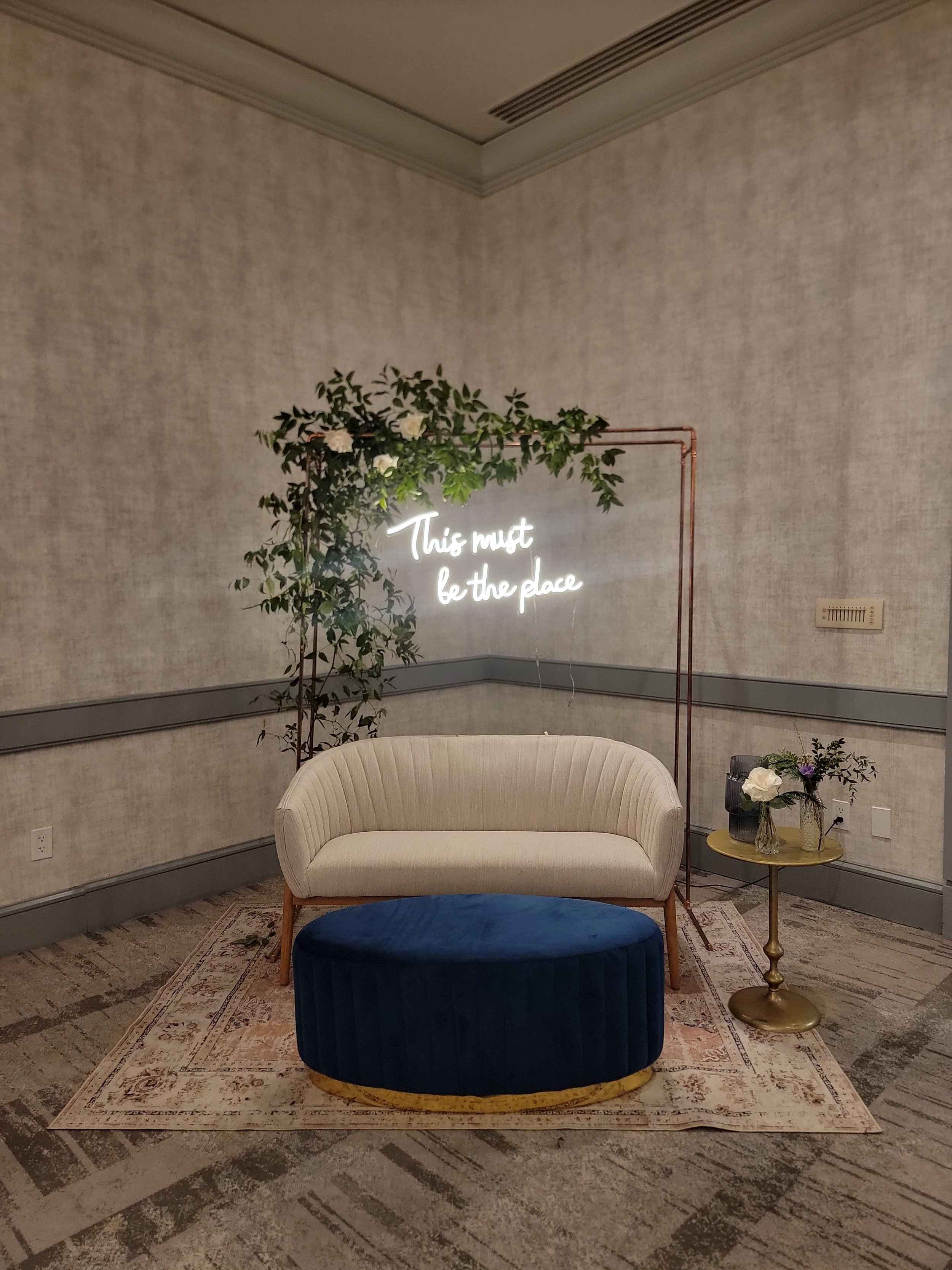 This Must be the Place Sign Copper Arch Ottoman.jpg