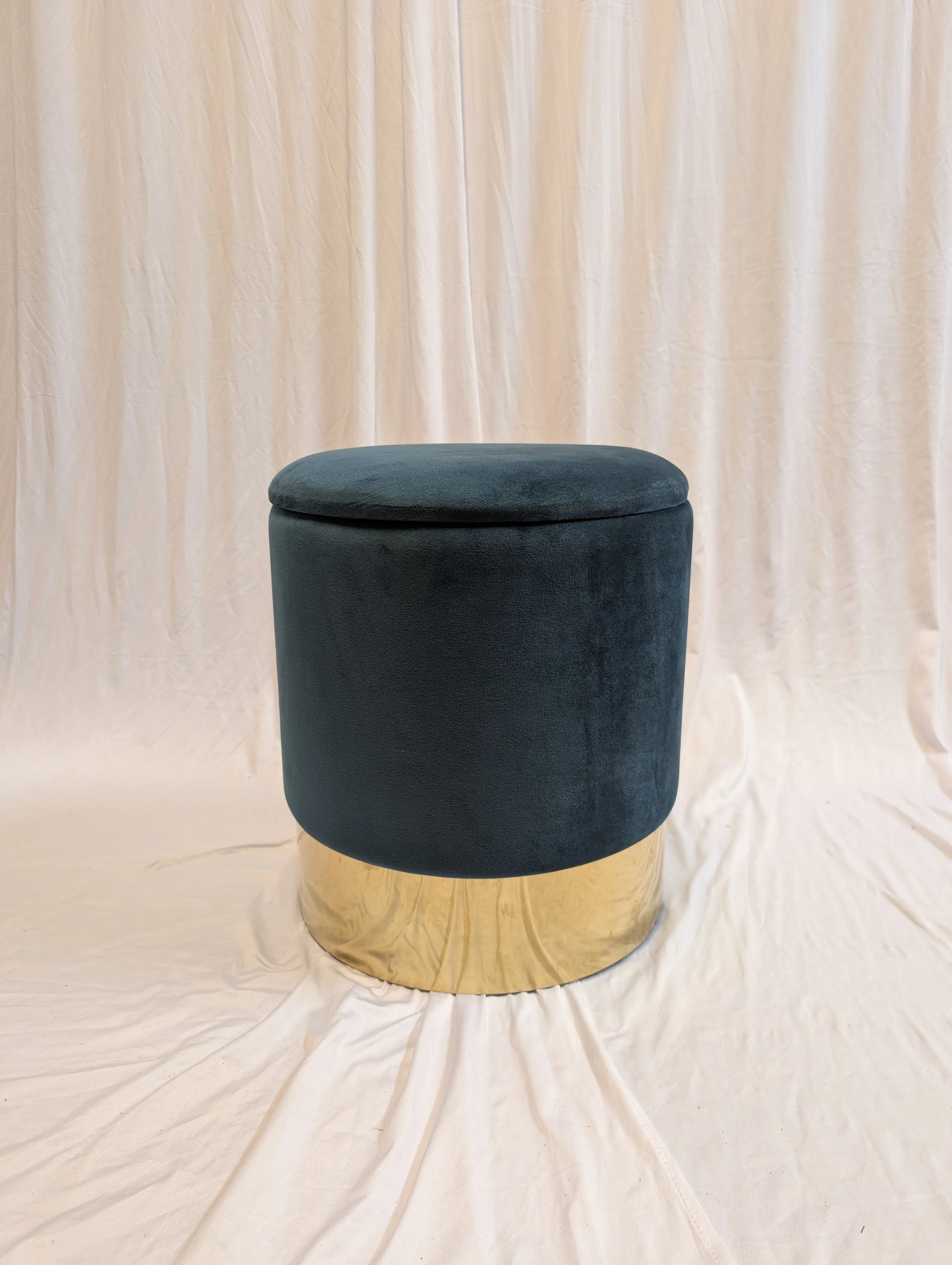 Peacock Blue Pouf