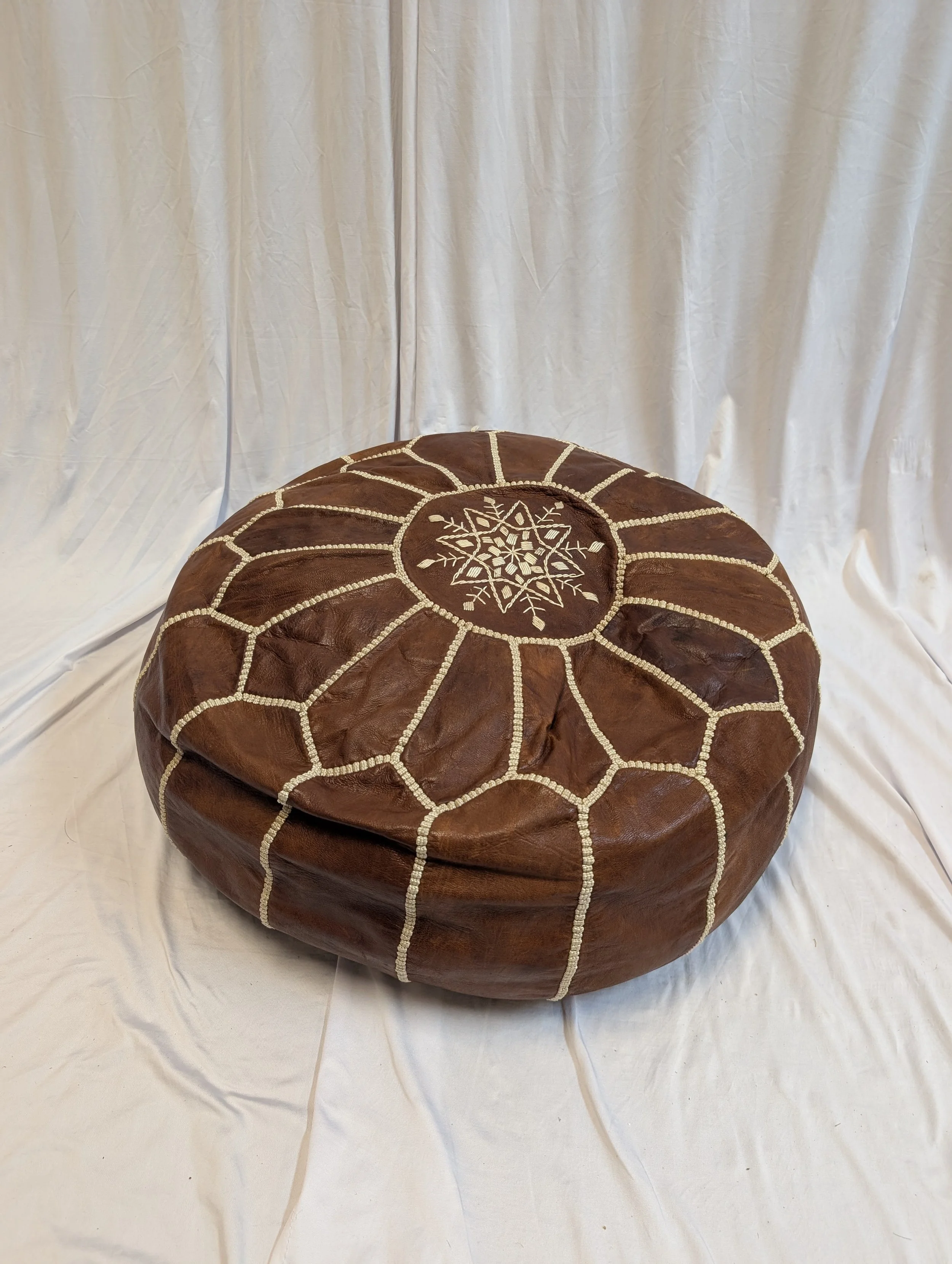 Brown Leather Pouf.jpg