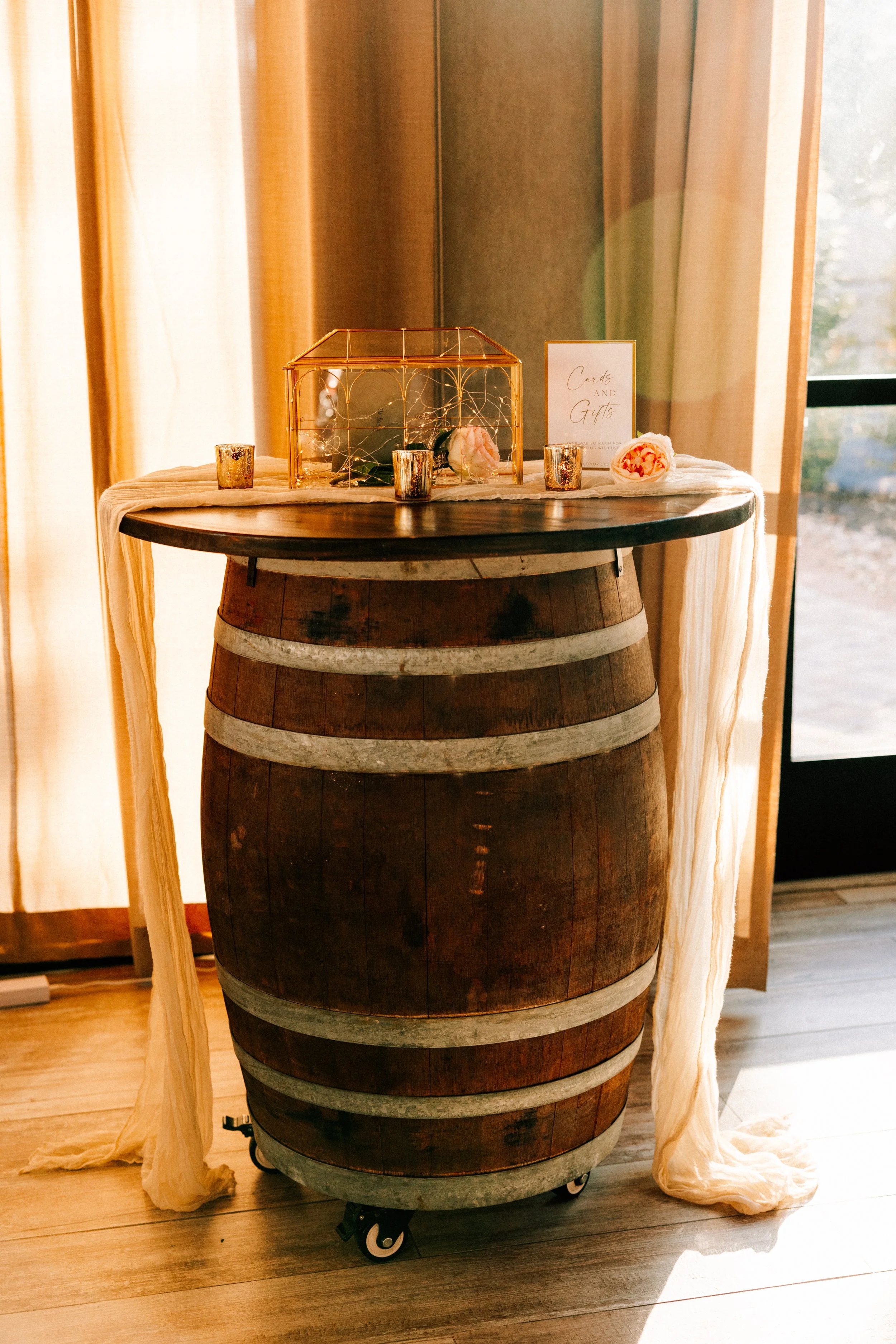 Gold Glass Card Holder