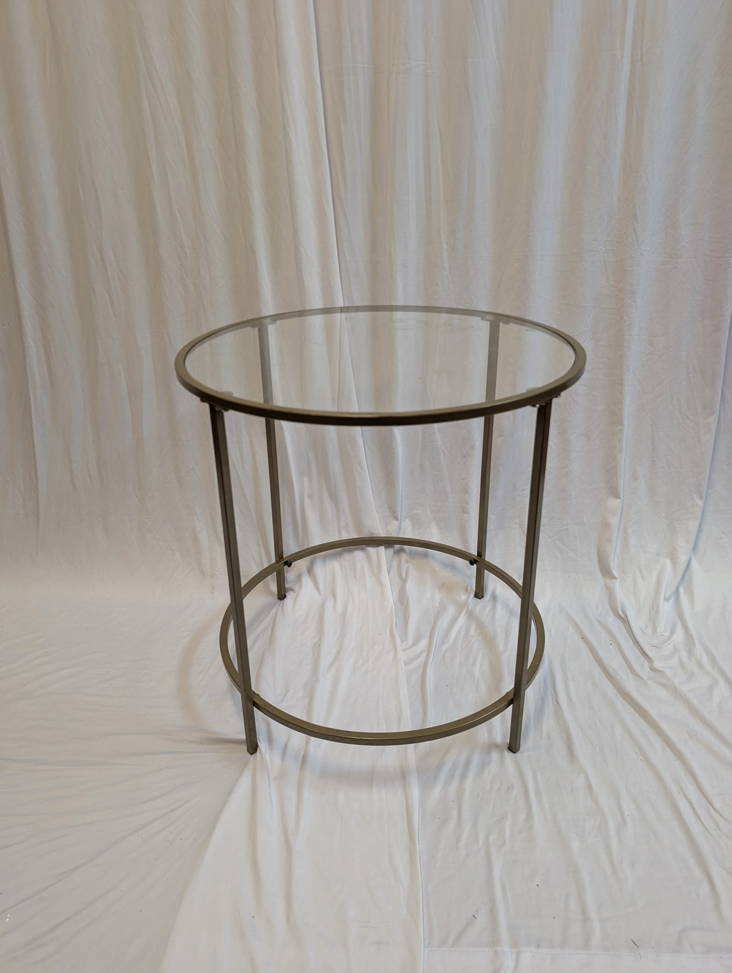 Gold Glass Side Table