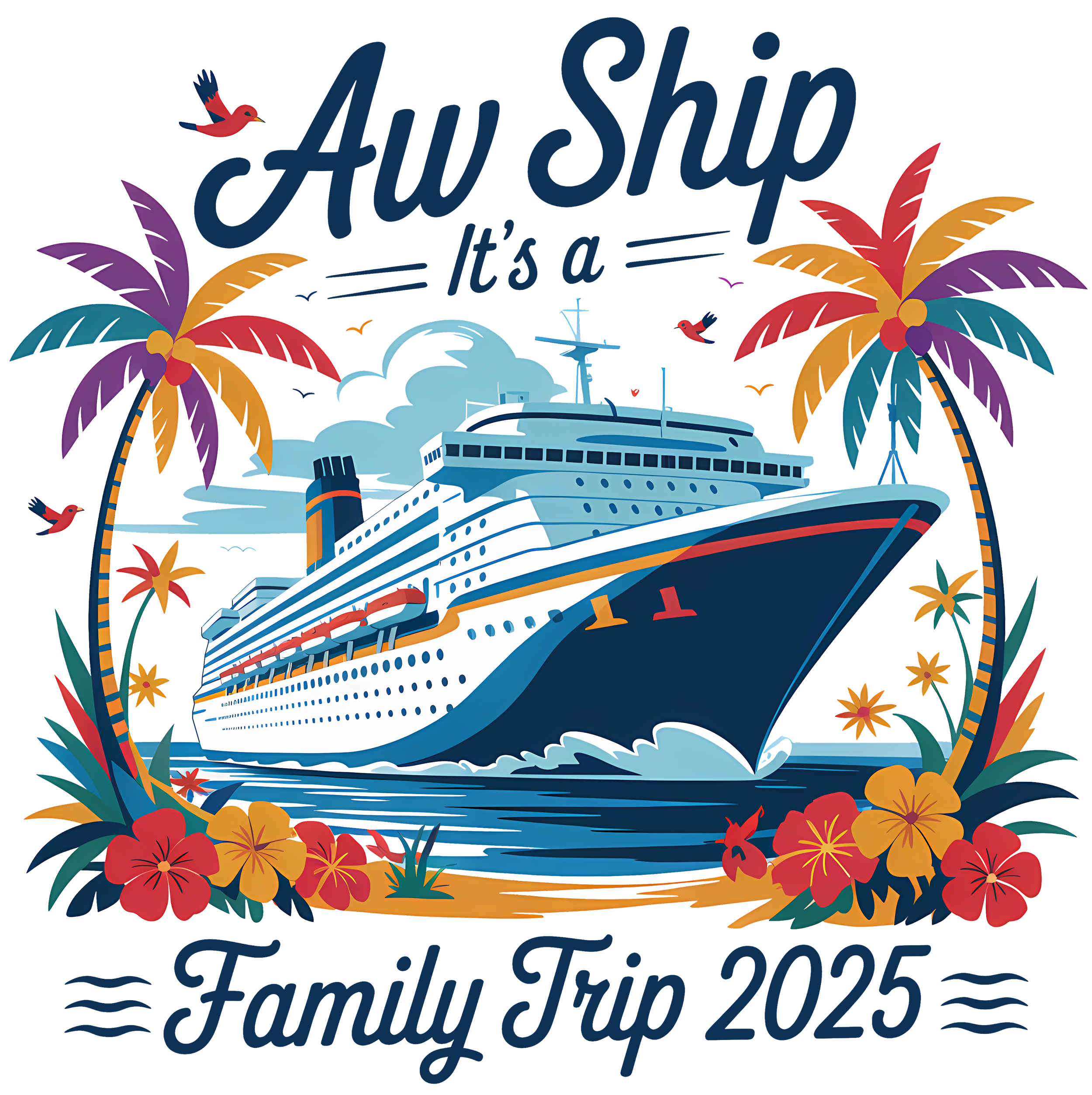 Cruising92-Aw Ship 10"x10"
