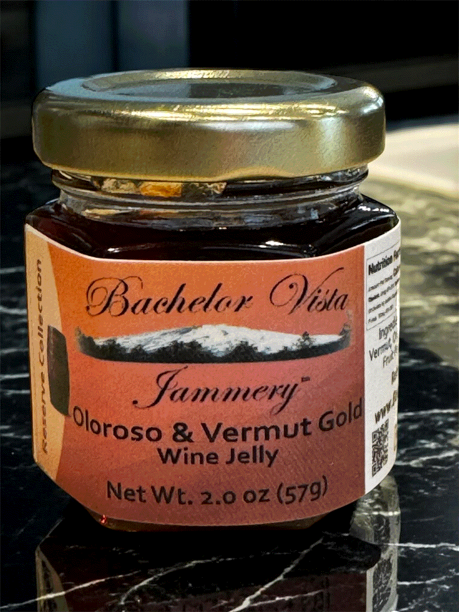 A 2oz jar of our new Oloroso Sherry & Vermut Jelly