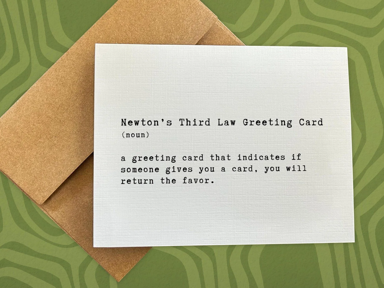 Newton's Third Law Greeting Card