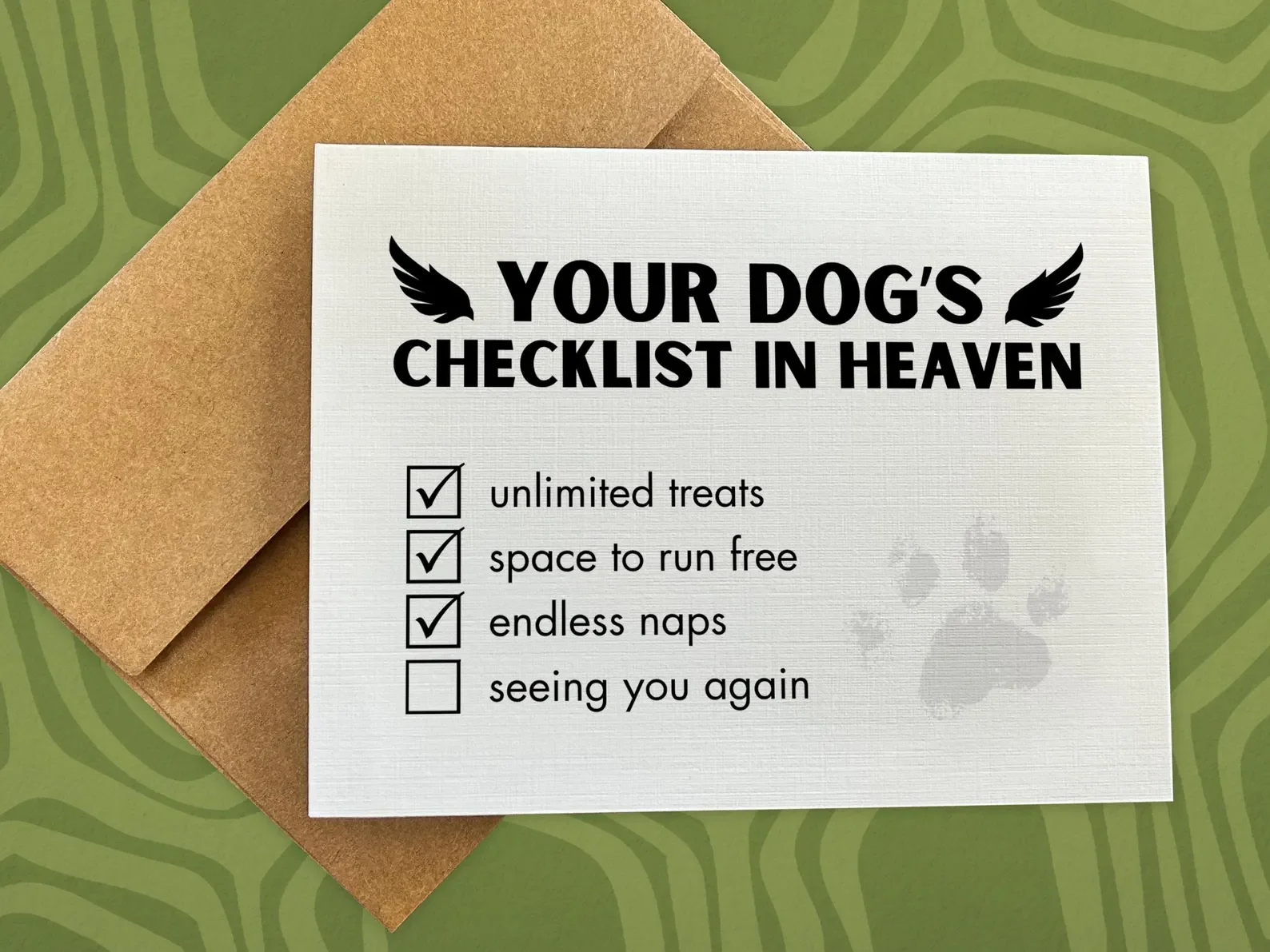 Dog's Checklist in Heaven