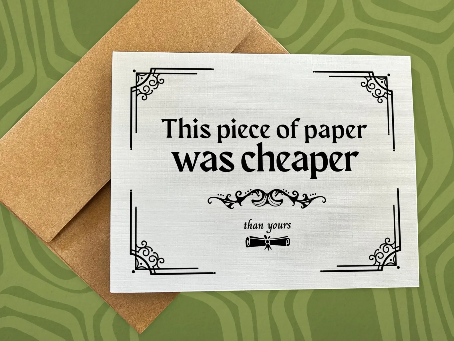 My Paper was Cheaper