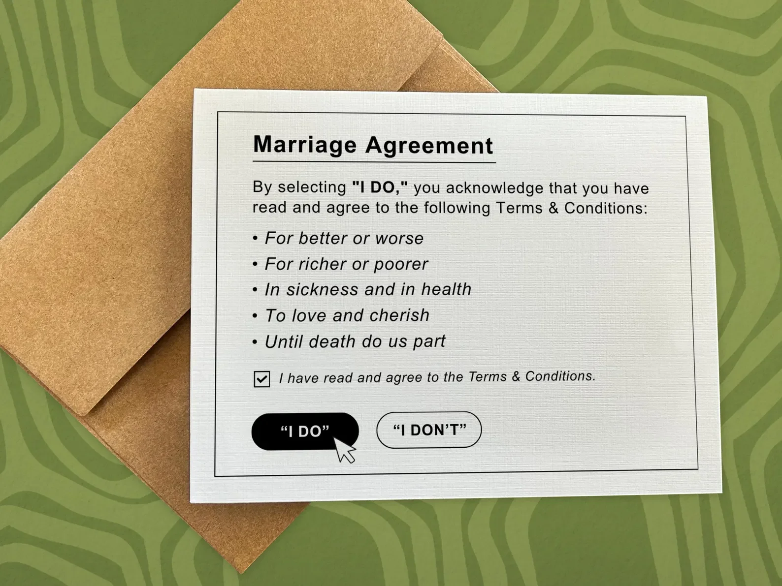 Marriage Terms & Conditions