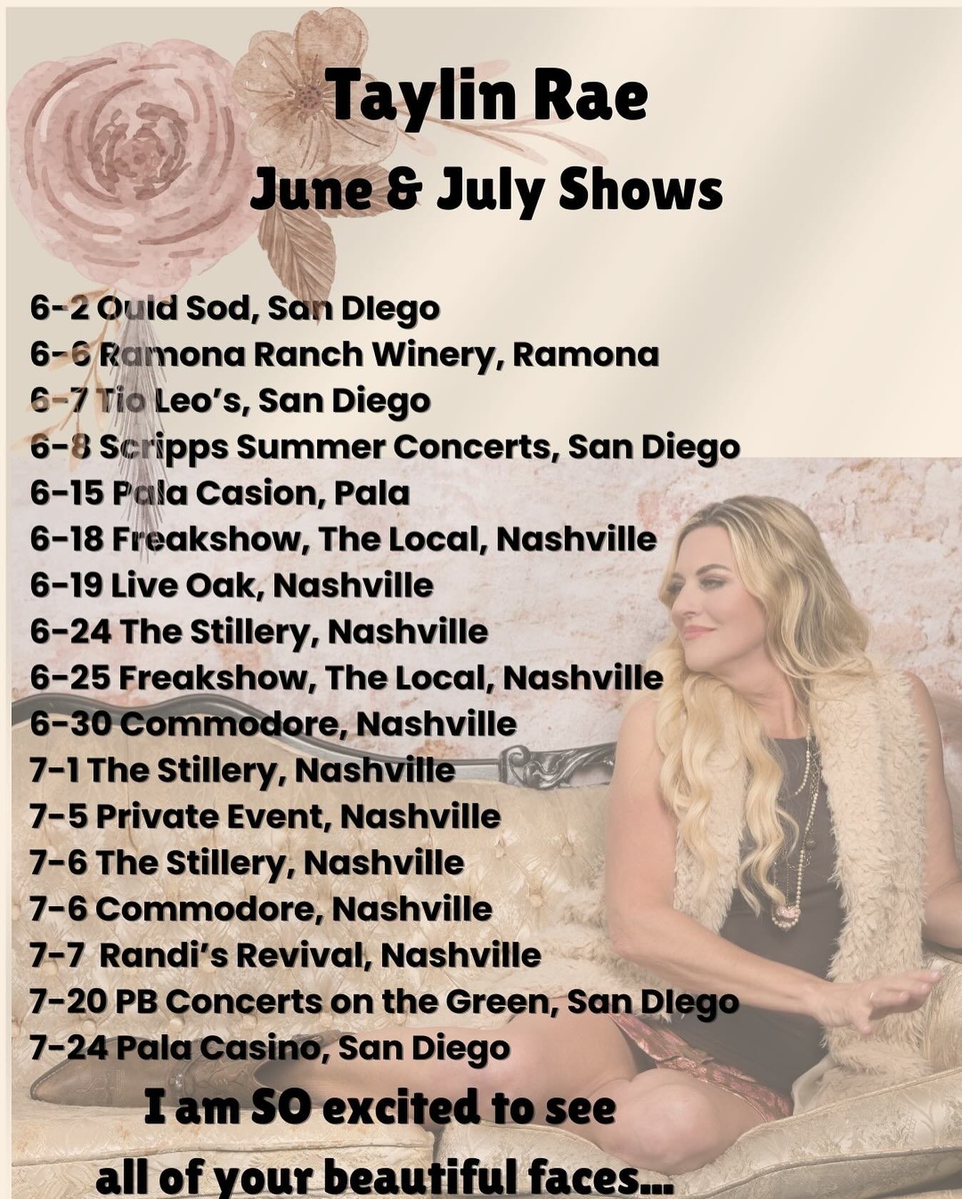 Hello loves&hellip;. An updated schedule! Yay! A few additions, a couple changes&hellip;and we&rsquo;re off! 🥰 

#originalmusic #gratitude #fearlesslife #americana #ilovemylife #community
