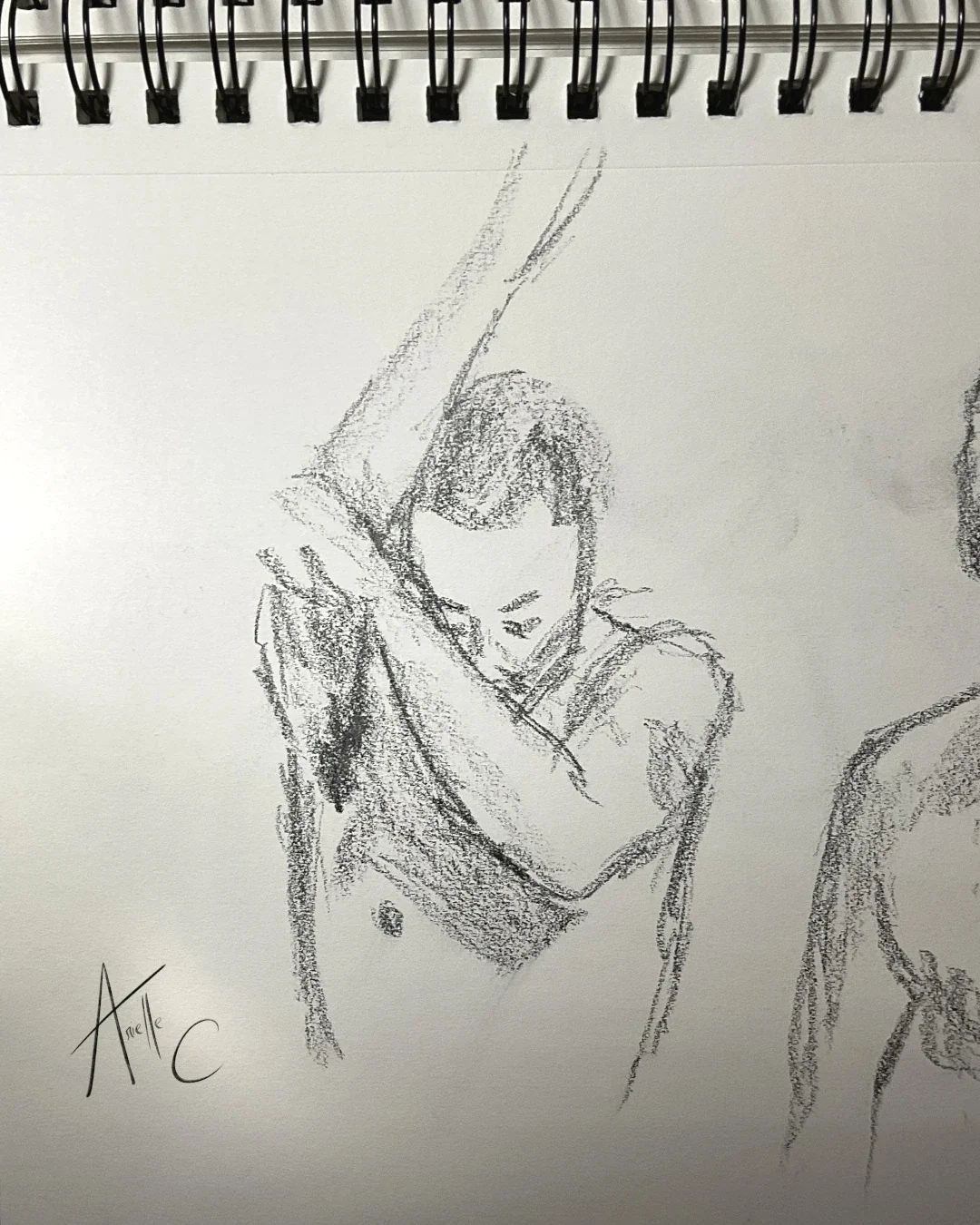 Still life drawing of a man