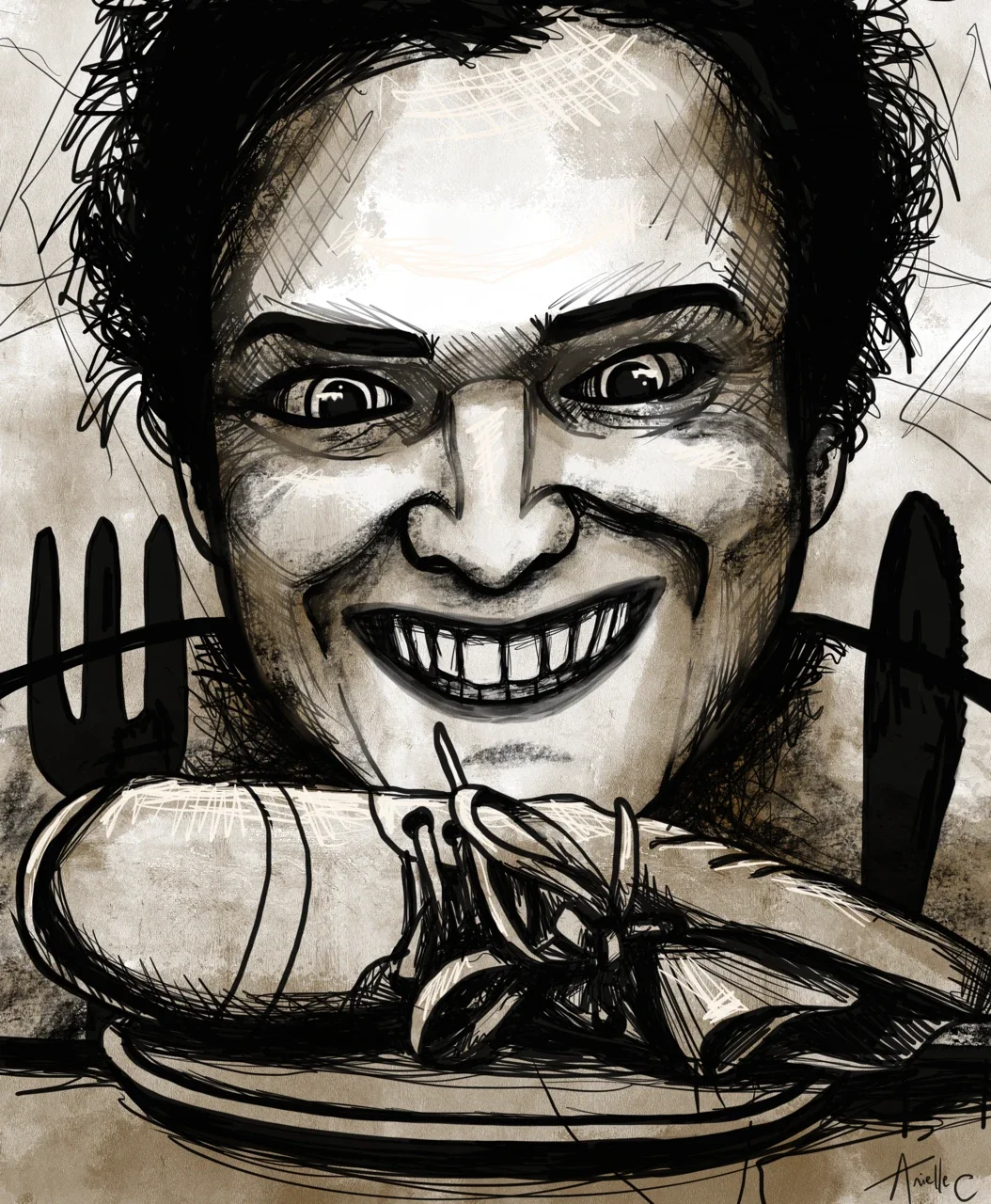 Caligula inspired Digital drawing on Procreate