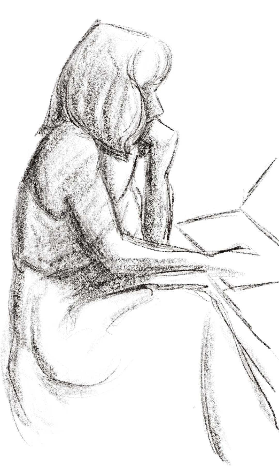 Digital still life drawing on Procreate