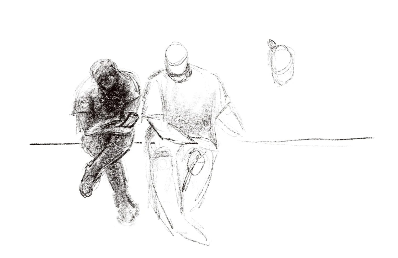 Digital still life drawing on Procreate